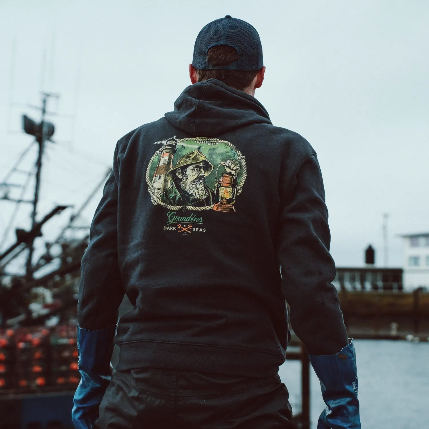 Dark Seas X Grundens Watchman Hoodie sold by Grundéns product image thumbnail 2