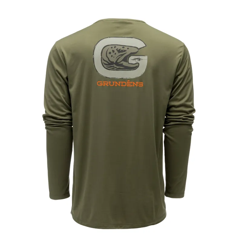 G Trout LS Tech Tee sold by Grundéns