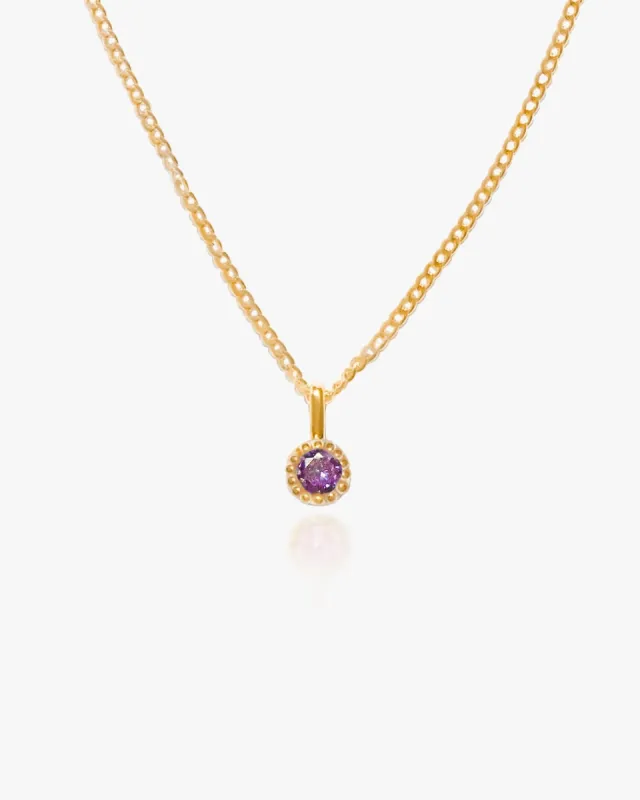 Amethyst Solitaire Necklace sold by Midori Jewelry Co.