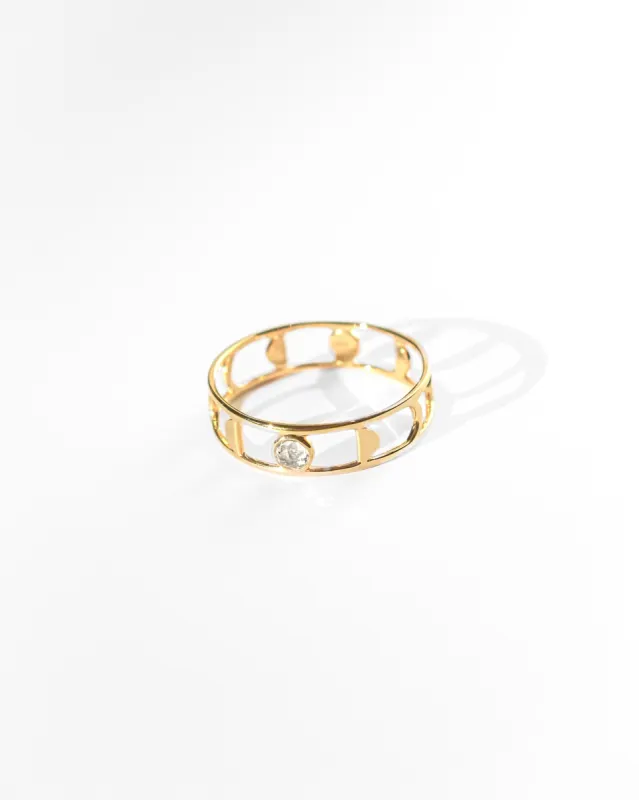 Moon Phases Ring in Vermeil sold by Midori Jewelry Co.