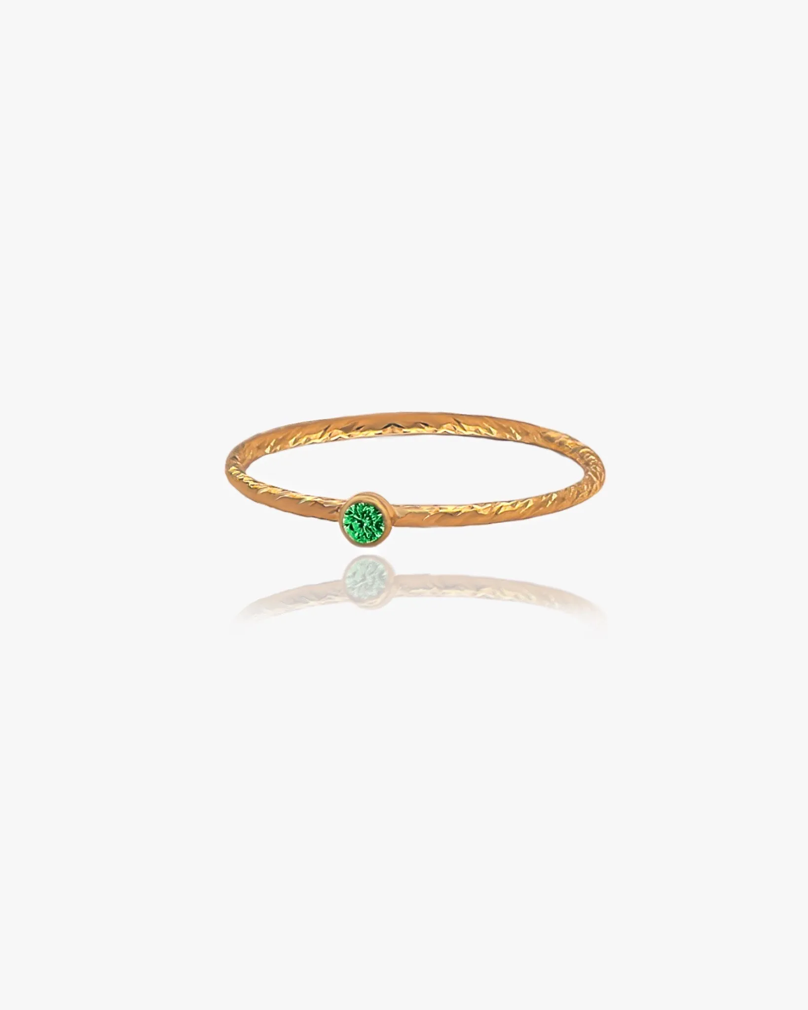 Emerald Petit Solitaire Ring sold by Midori Jewelry Co.