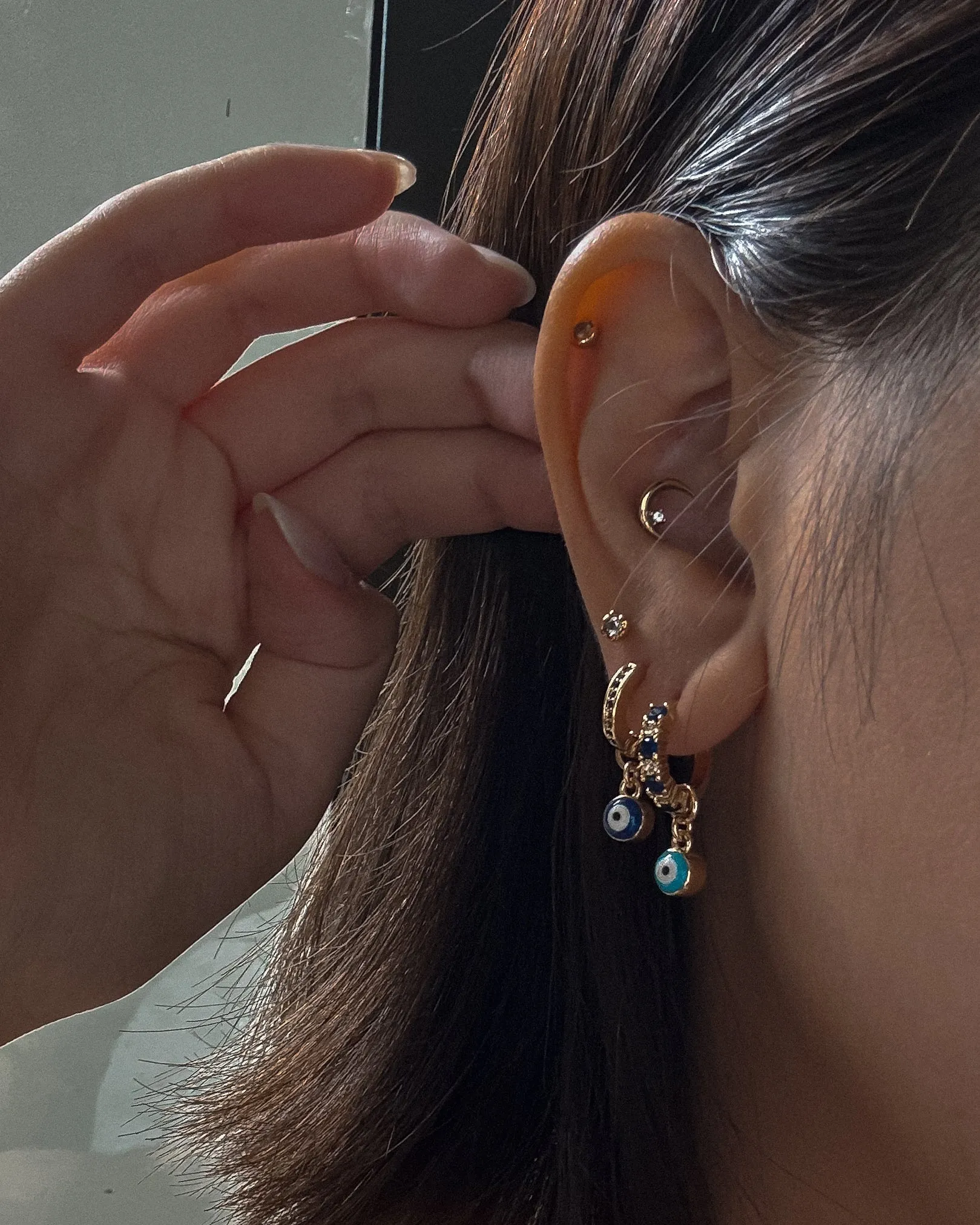 Sapphire Hoops sold by Midori Jewelry Co. product image thumbnail 5