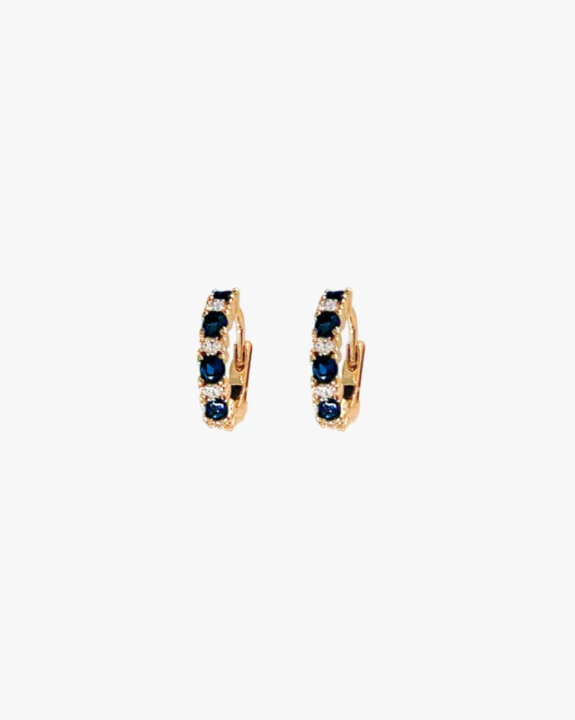 Sapphire Hoops sold by Midori Jewelry Co.