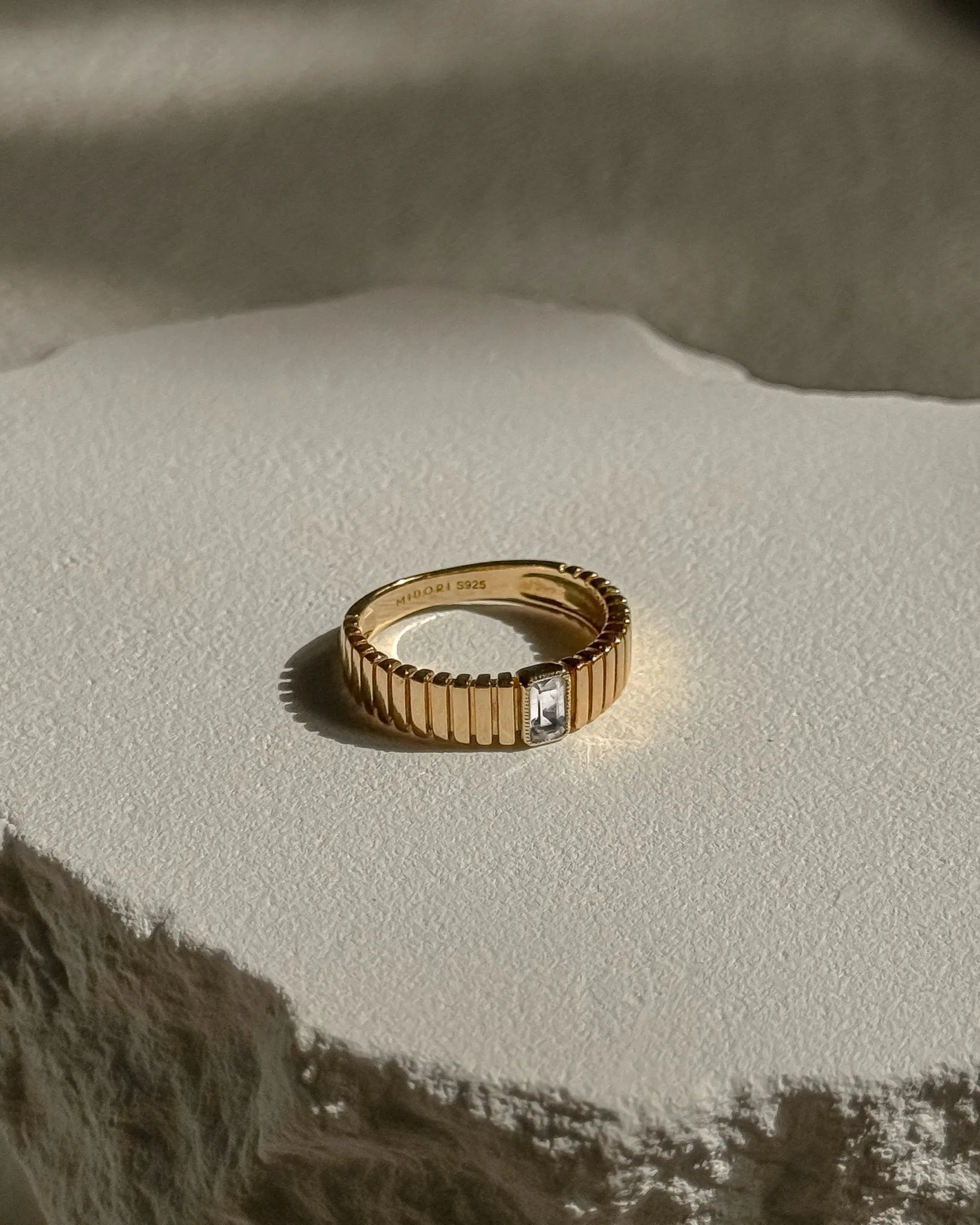 Venus Ribbed Ring sold by Midori Jewelry Co. product image thumbnail 2