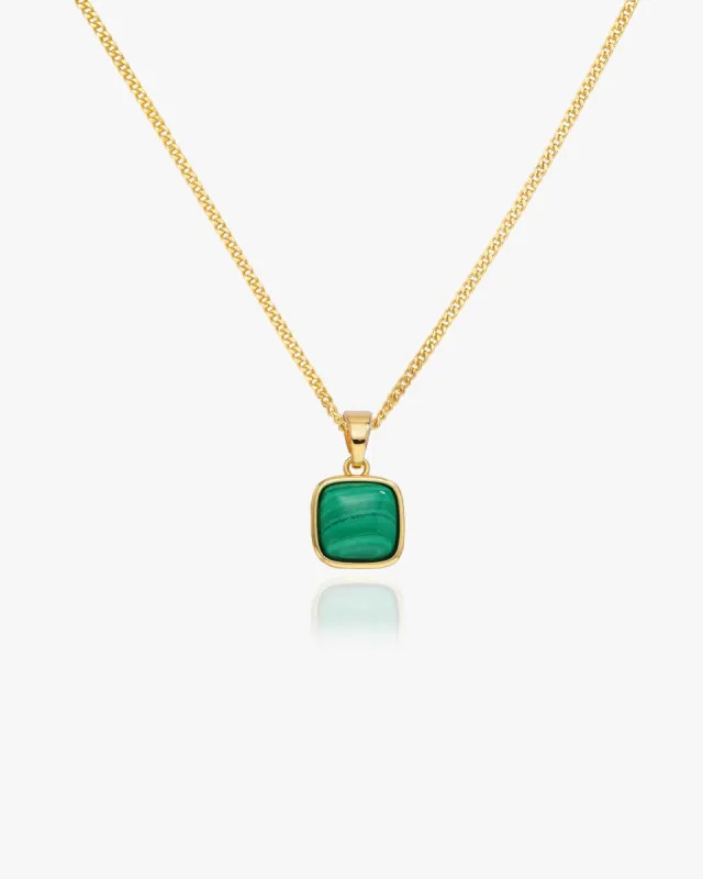Juniper Malachite Pendant Necklace sold by Midori Jewelry Co.