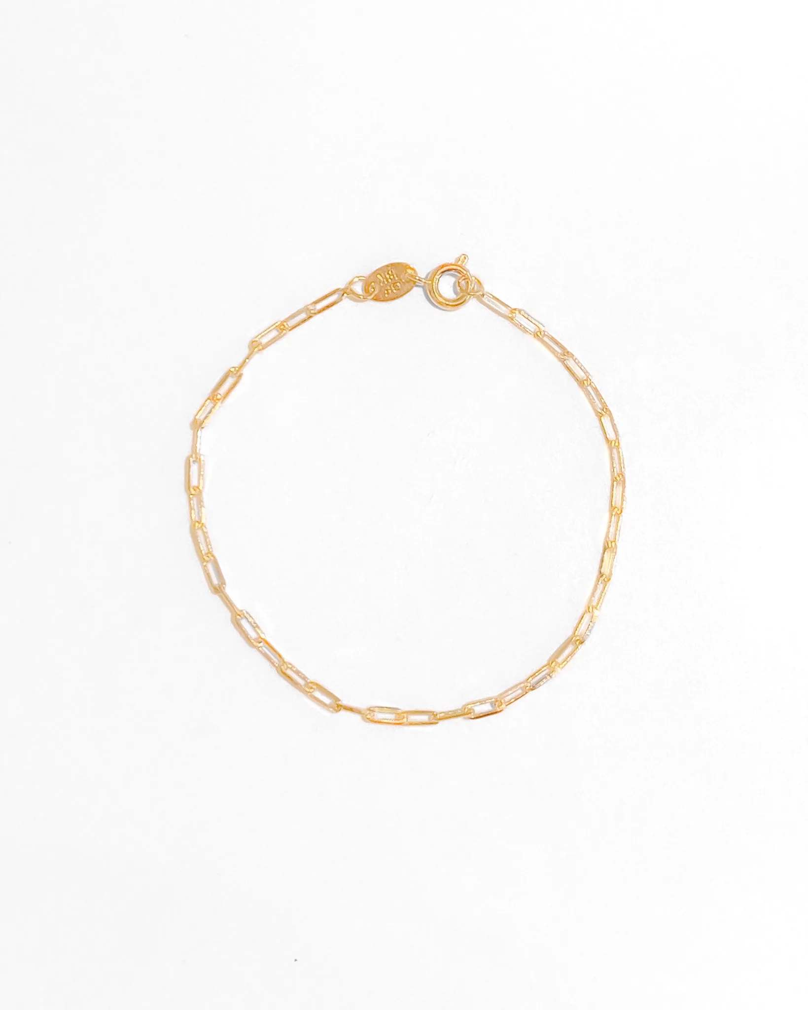 Aubrey Mini Paperclip Chain Bracelet sold by Midori Jewelry Co.
