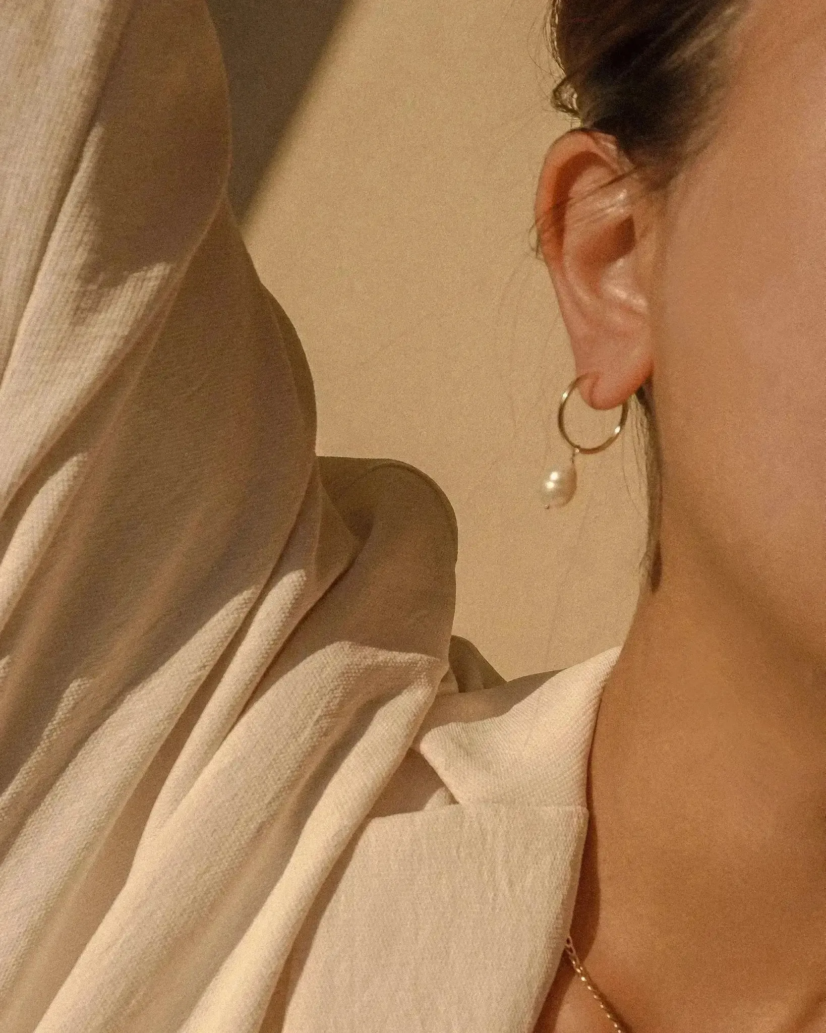 Large Thin Infinity Hoops sold by Midori Jewelry Co. product image thumbnail 4