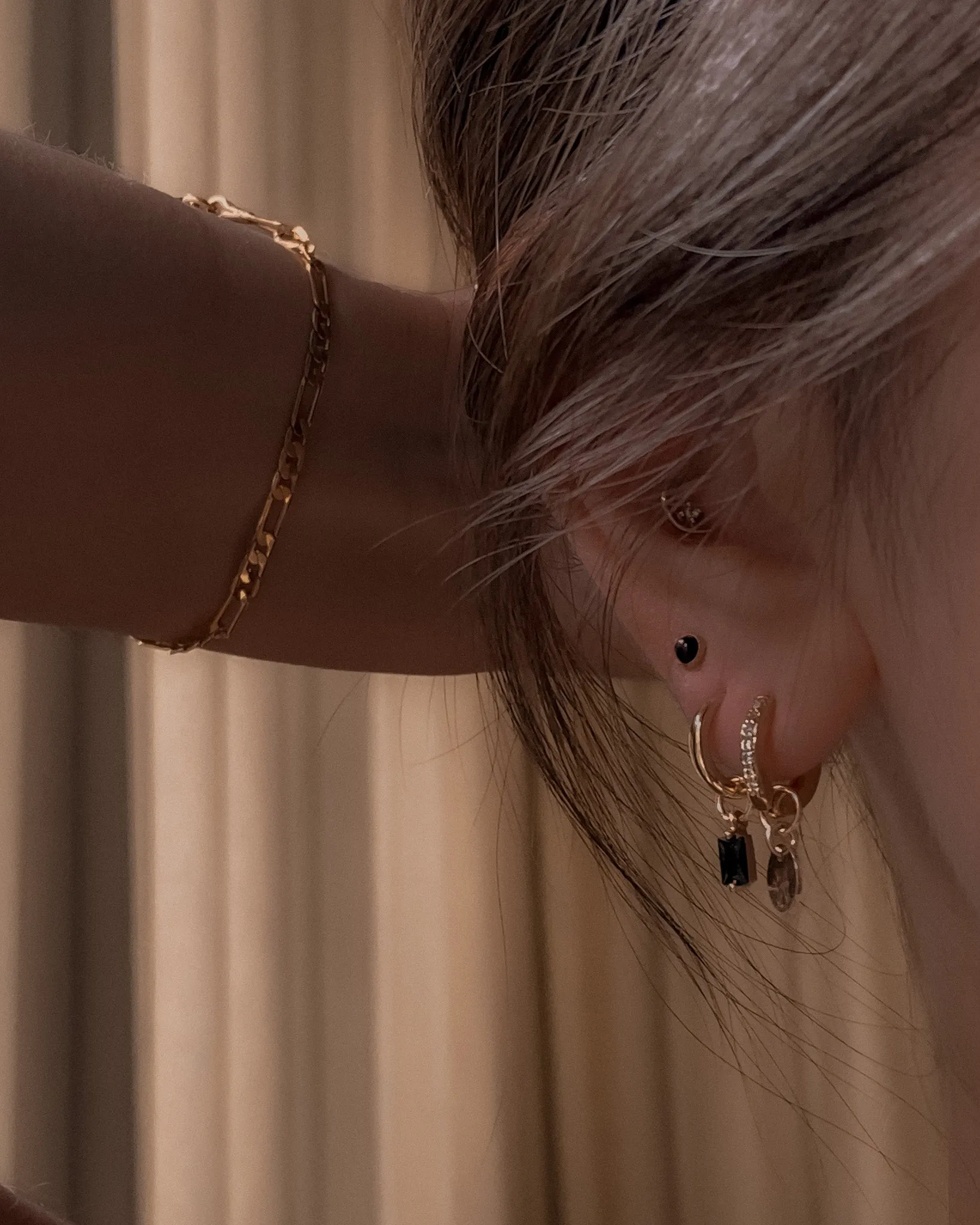 Black Onyx Stud sold by Midori Jewelry Co. product image thumbnail 3