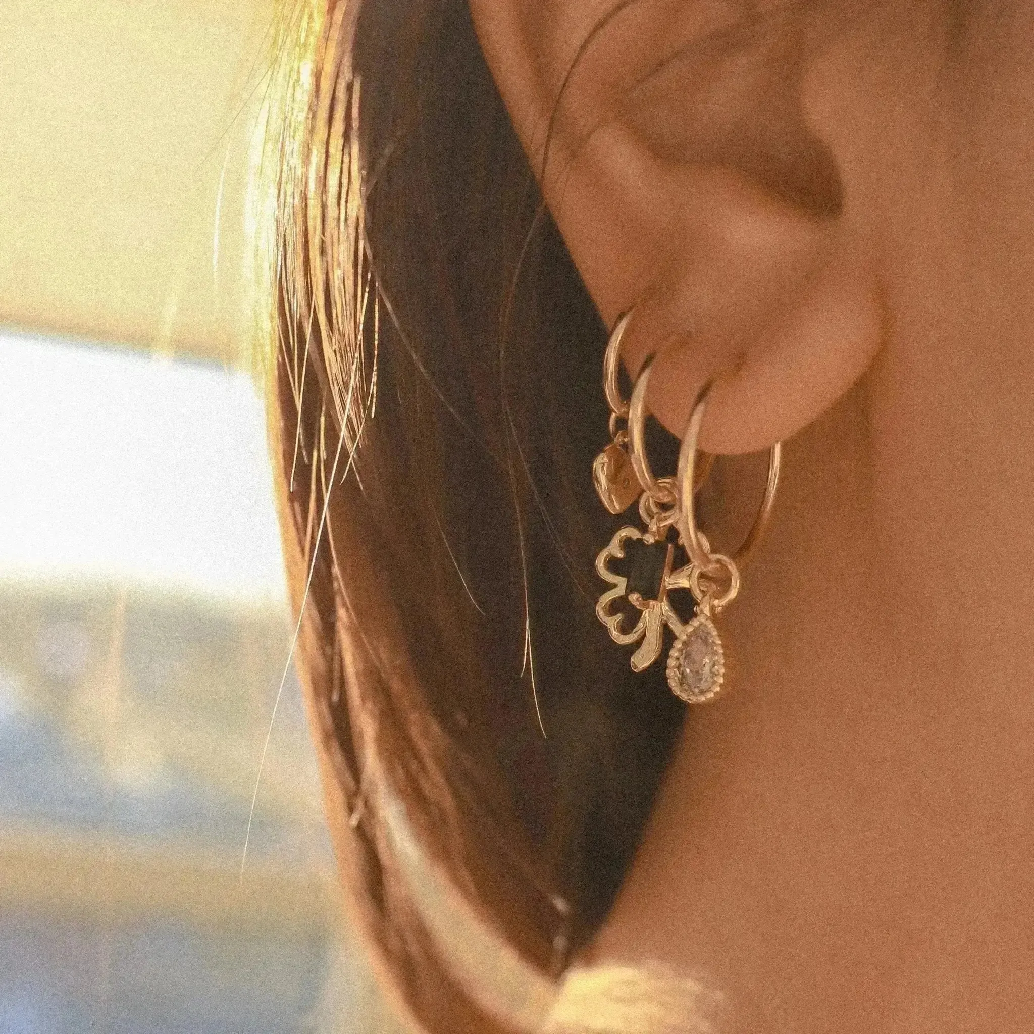 Small Thin Infinity Hoops sold by Midori Jewelry Co. product image thumbnail 5