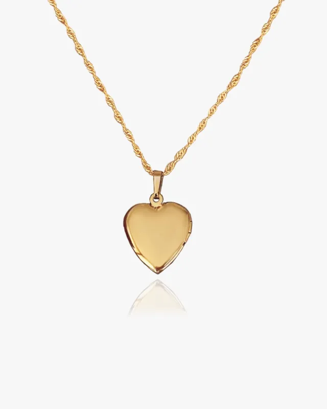 Aiko Heart Locket Necklace sold by Midori Jewelry Co.