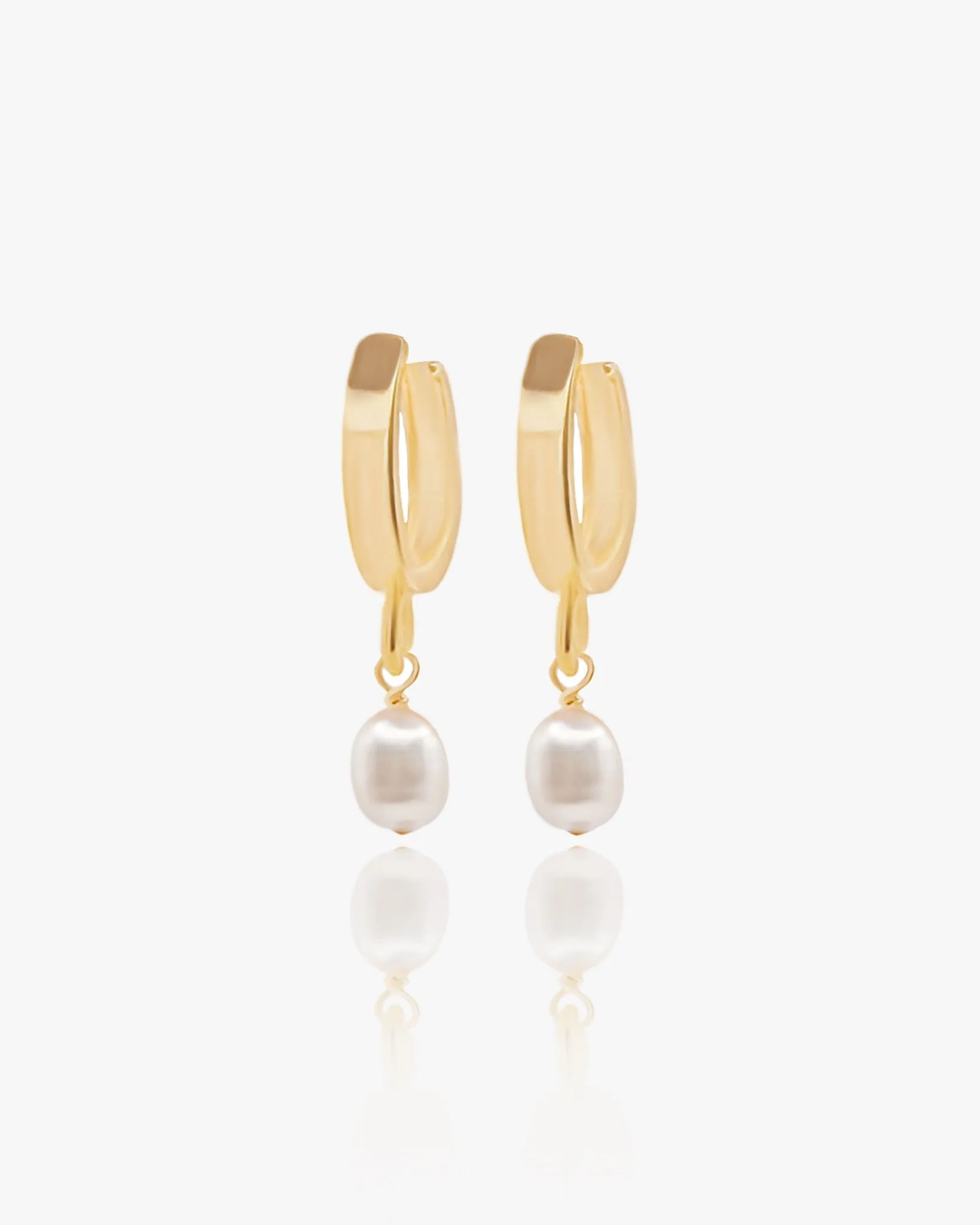 Elia Petite Pearl Hoops sold by Midori Jewelry Co.