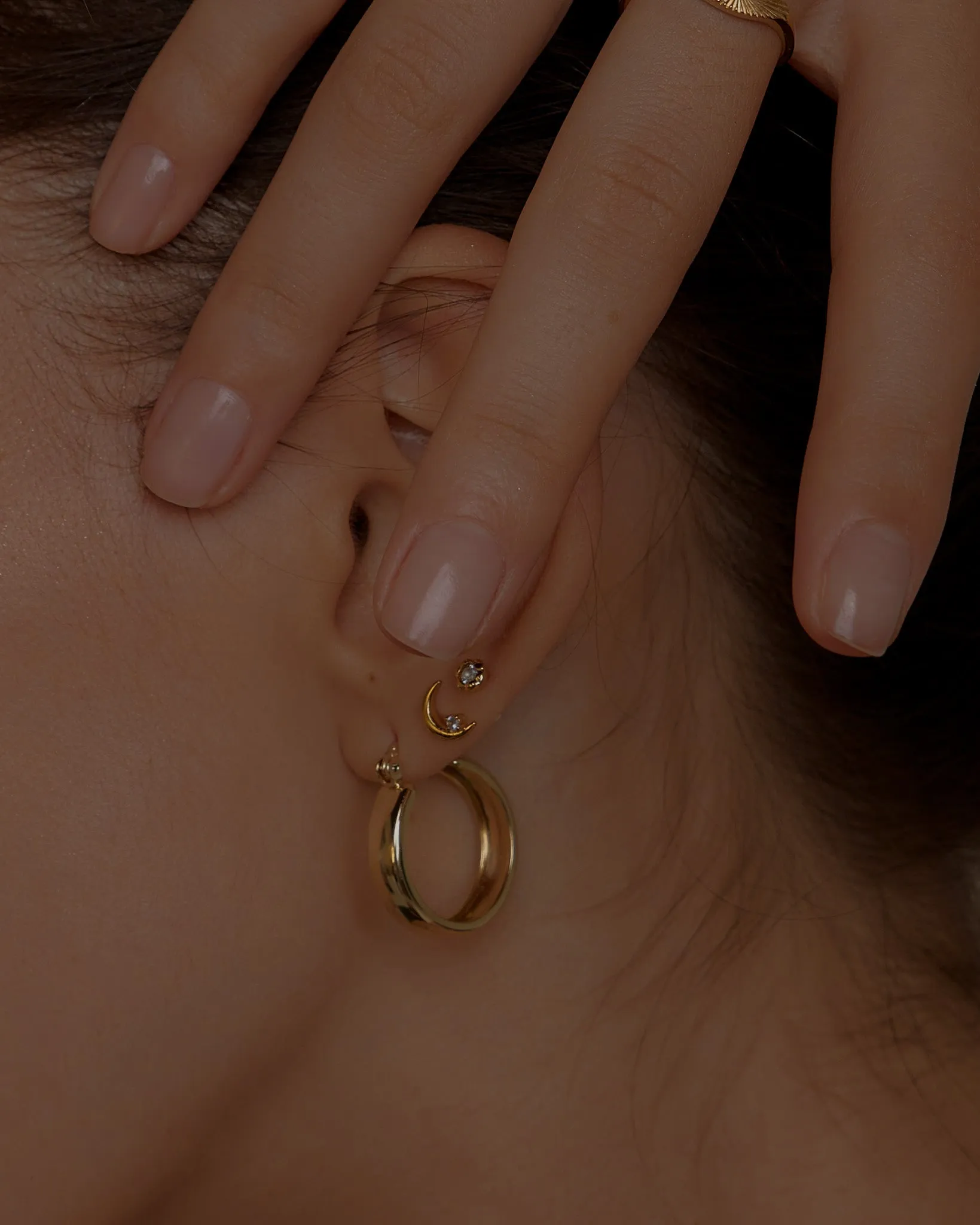 Elise Large Hoops sold by Midori Jewelry Co. product image thumbnail 4