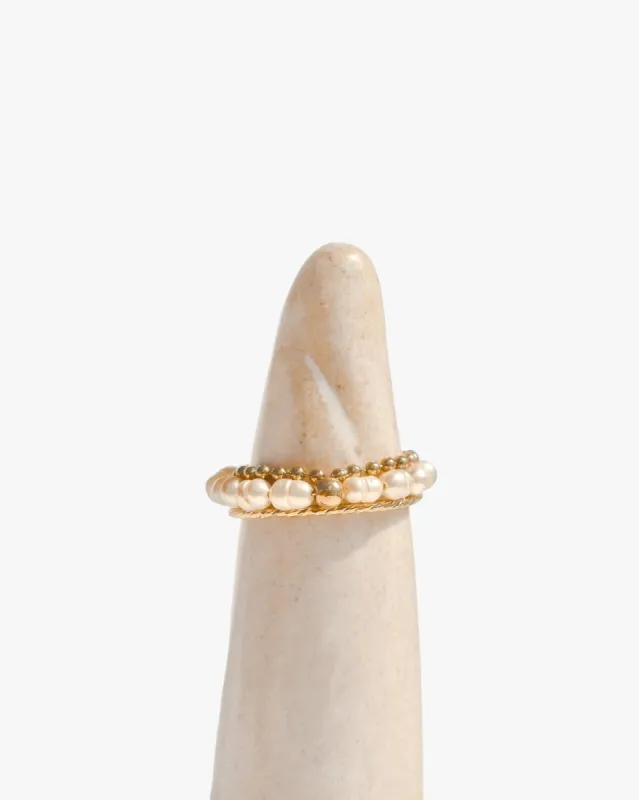 Adara Pearl Ring Set sold by Midori Jewelry Co.