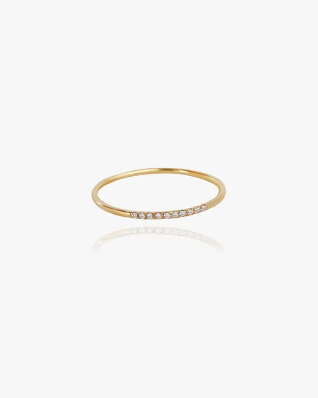 Half Pavé Band Ring sold by Midori Jewelry Co.