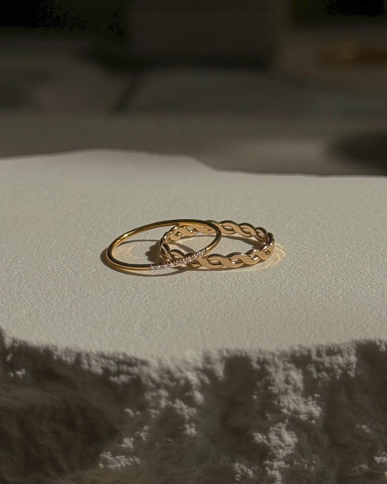 Half Pavé Band Ring sold by Midori Jewelry Co. product image thumbnail 3