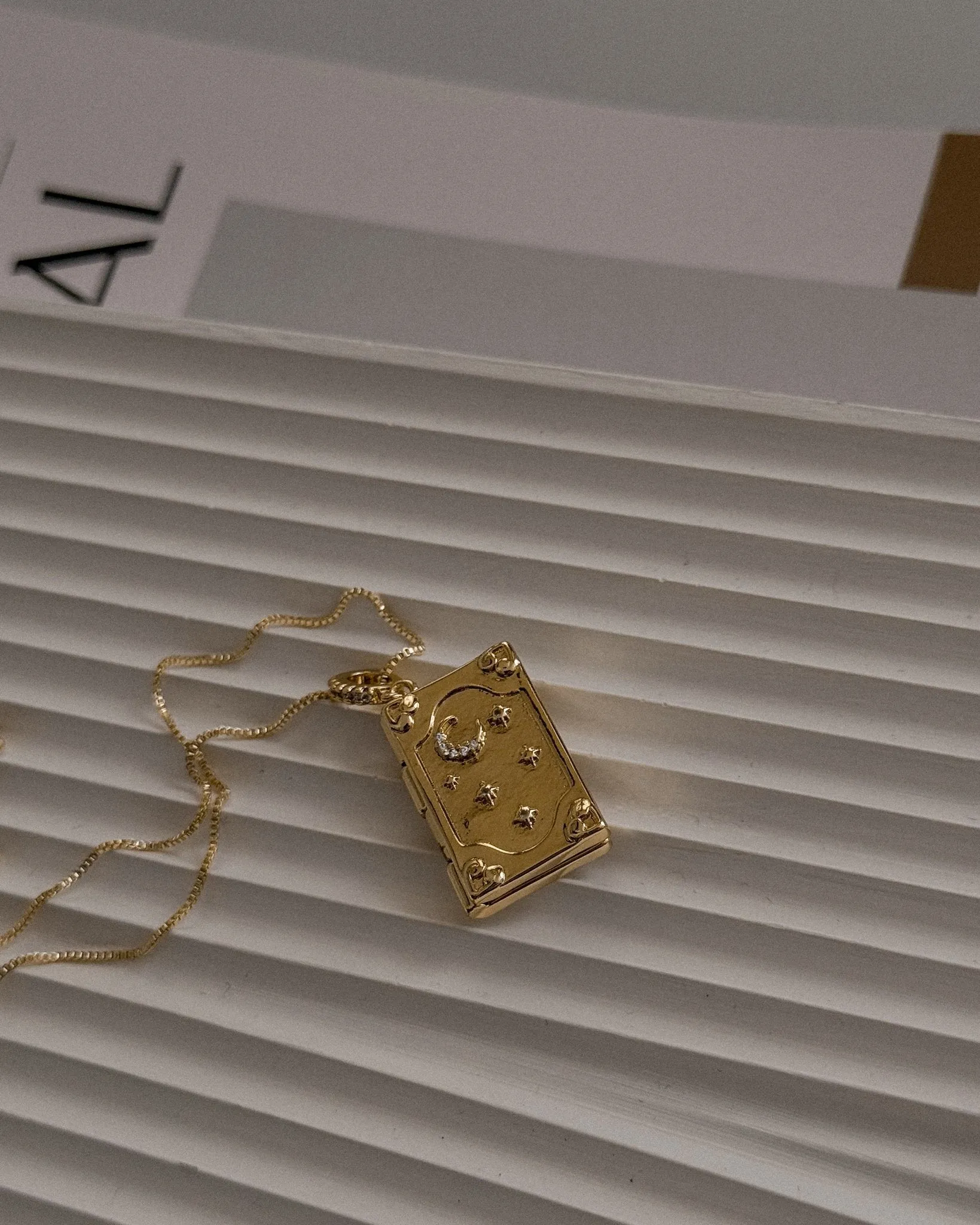 Celestial Book Pendant Necklace sold by Midori Jewelry Co. product image thumbnail 3