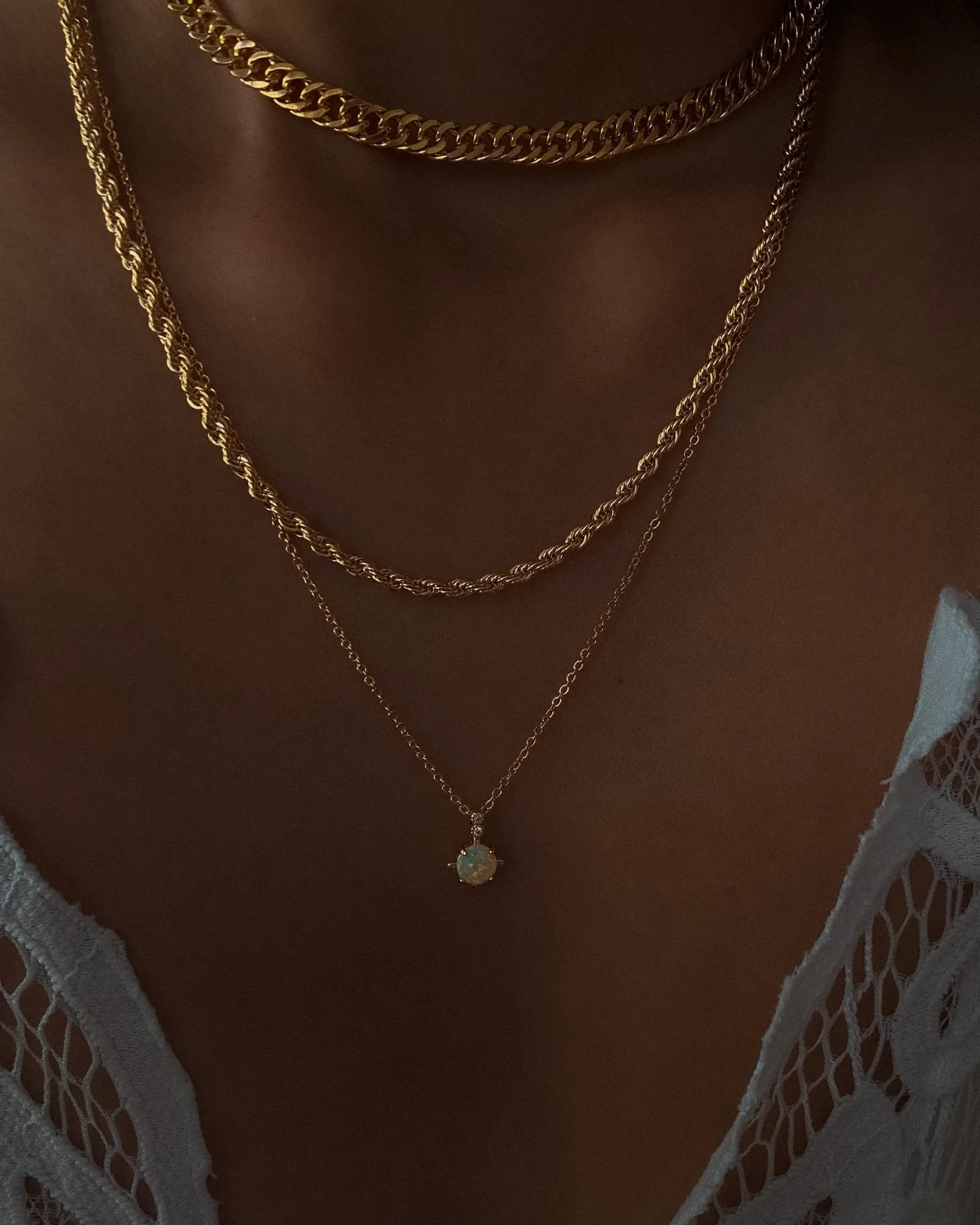 Flat Cable Chain Necklace sold by Midori Jewelry Co. product image thumbnail 3