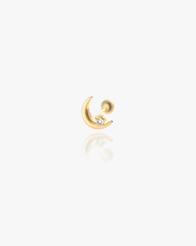 Crescent Moon Stud sold by Midori Jewelry Co.