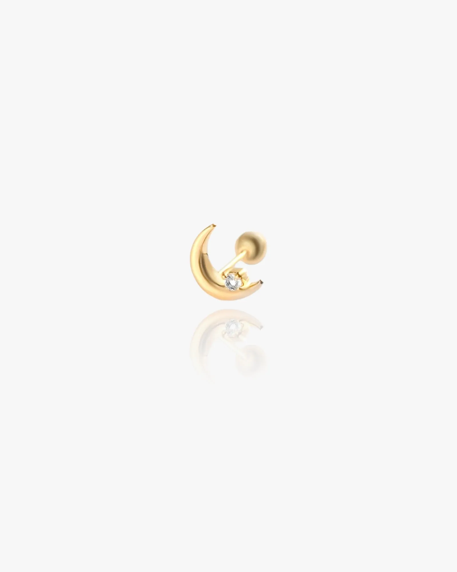 Crescent Moon Stud sold by Midori Jewelry Co.