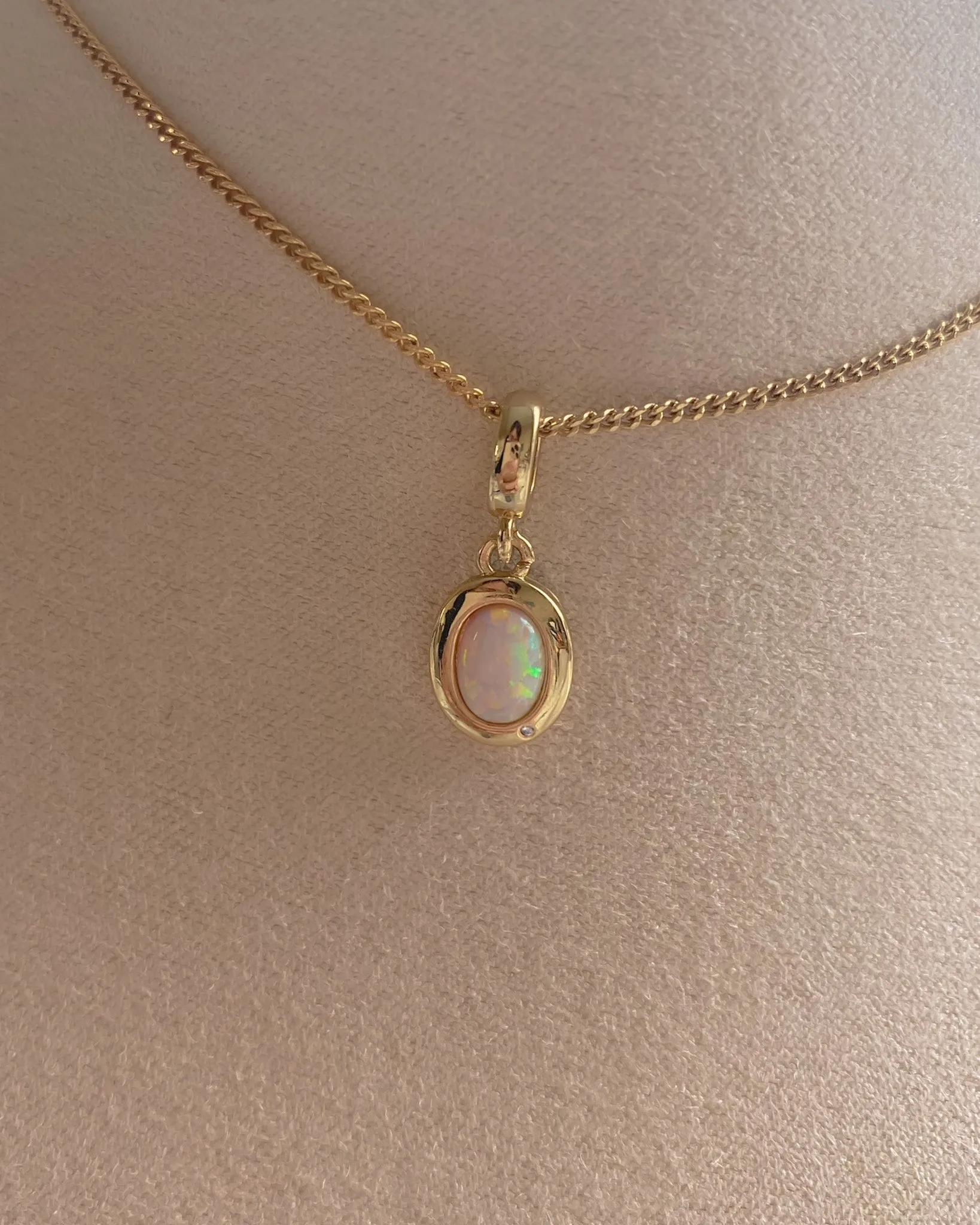 Opal Pendant Necklace sold by Midori Jewelry Co. product image thumbnail 2