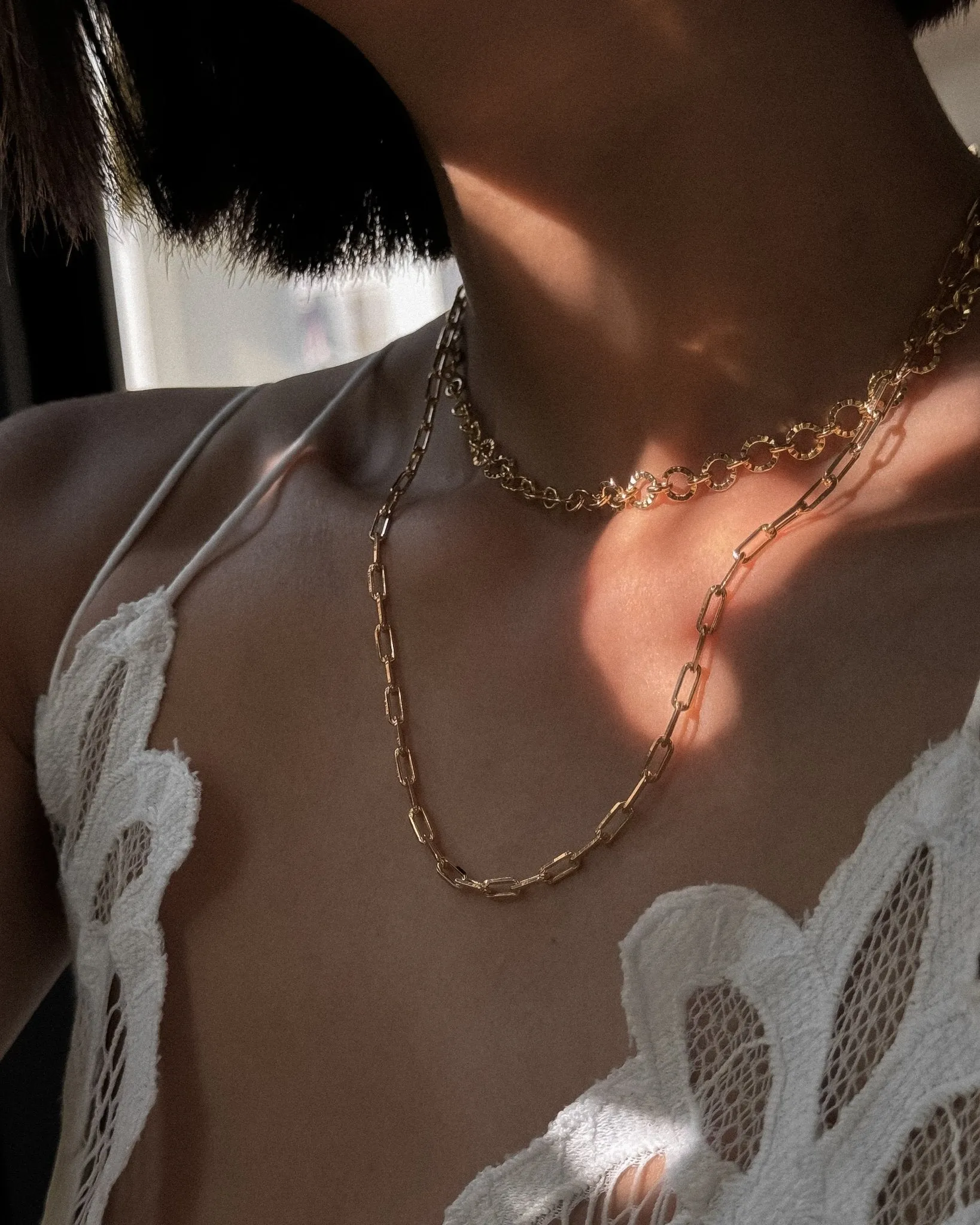 Aubrey Bold Paperclip Chain Necklace sold by Midori Jewelry Co. product image thumbnail 4