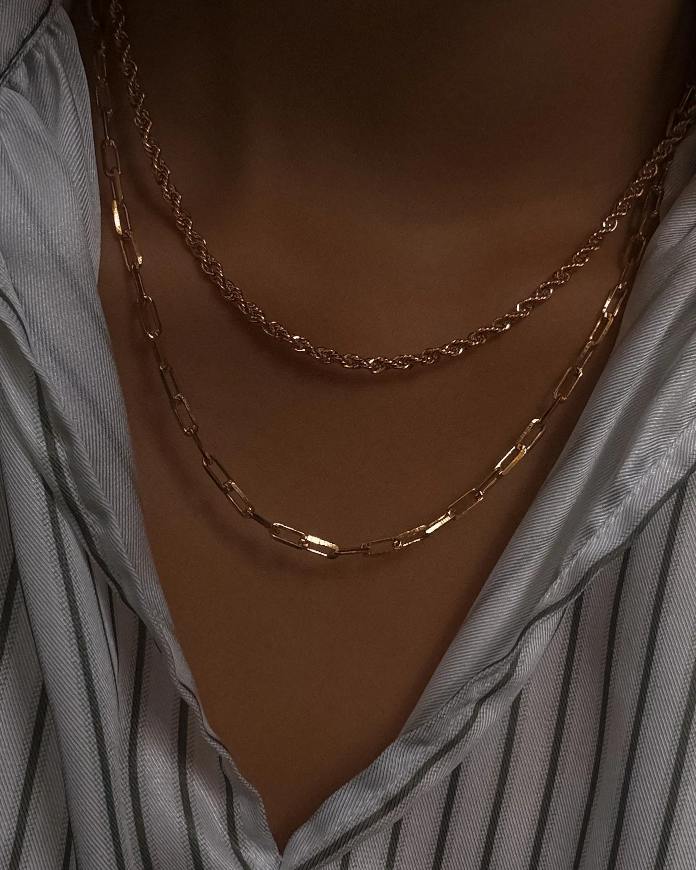Aubrey Bold Paperclip Chain Necklace sold by Midori Jewelry Co. product image thumbnail 5