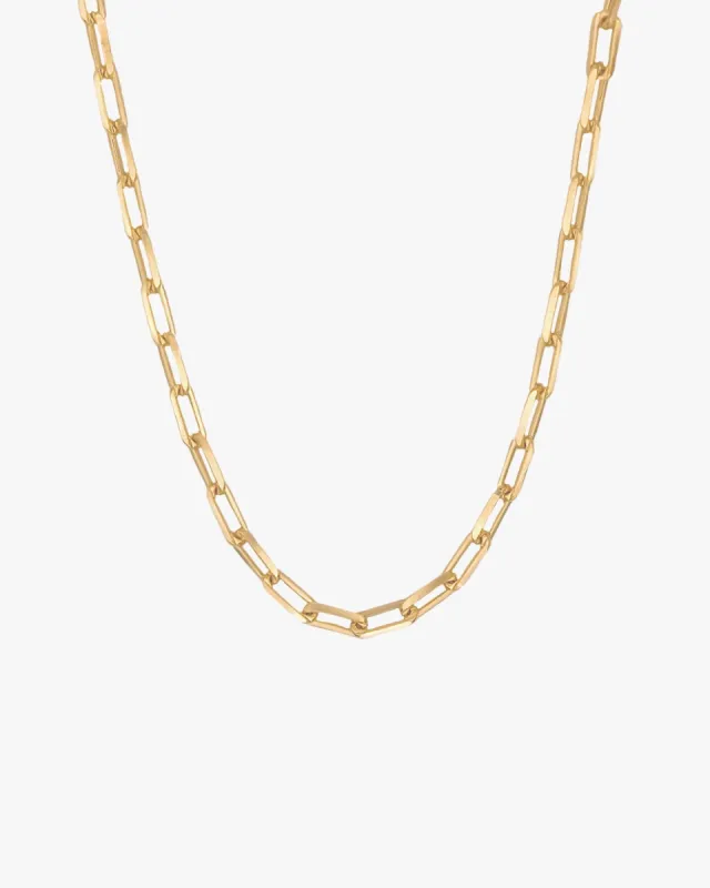 Aubrey Bold Paperclip Chain Necklace made by Midori Jewelry Co.