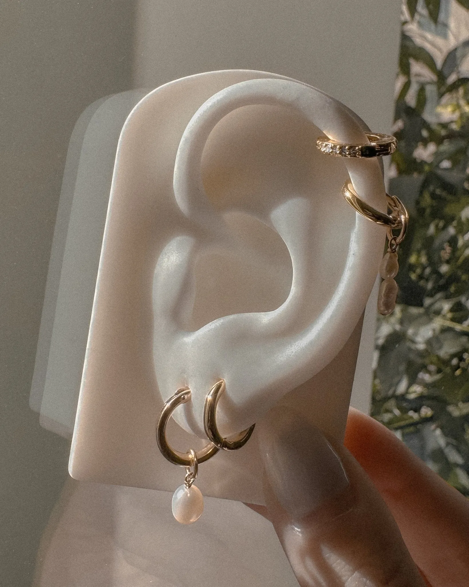 Essential Latch-Back Hoops sold by Midori Jewelry Co. product image thumbnail 4