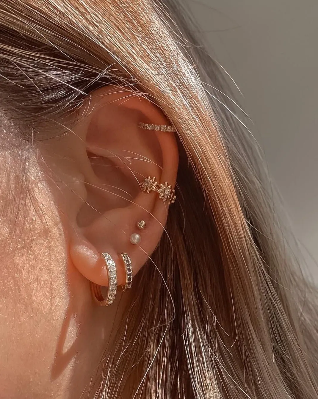 Sapphire Pavé Hoop sold by Midori Jewelry Co. product image thumbnail 4