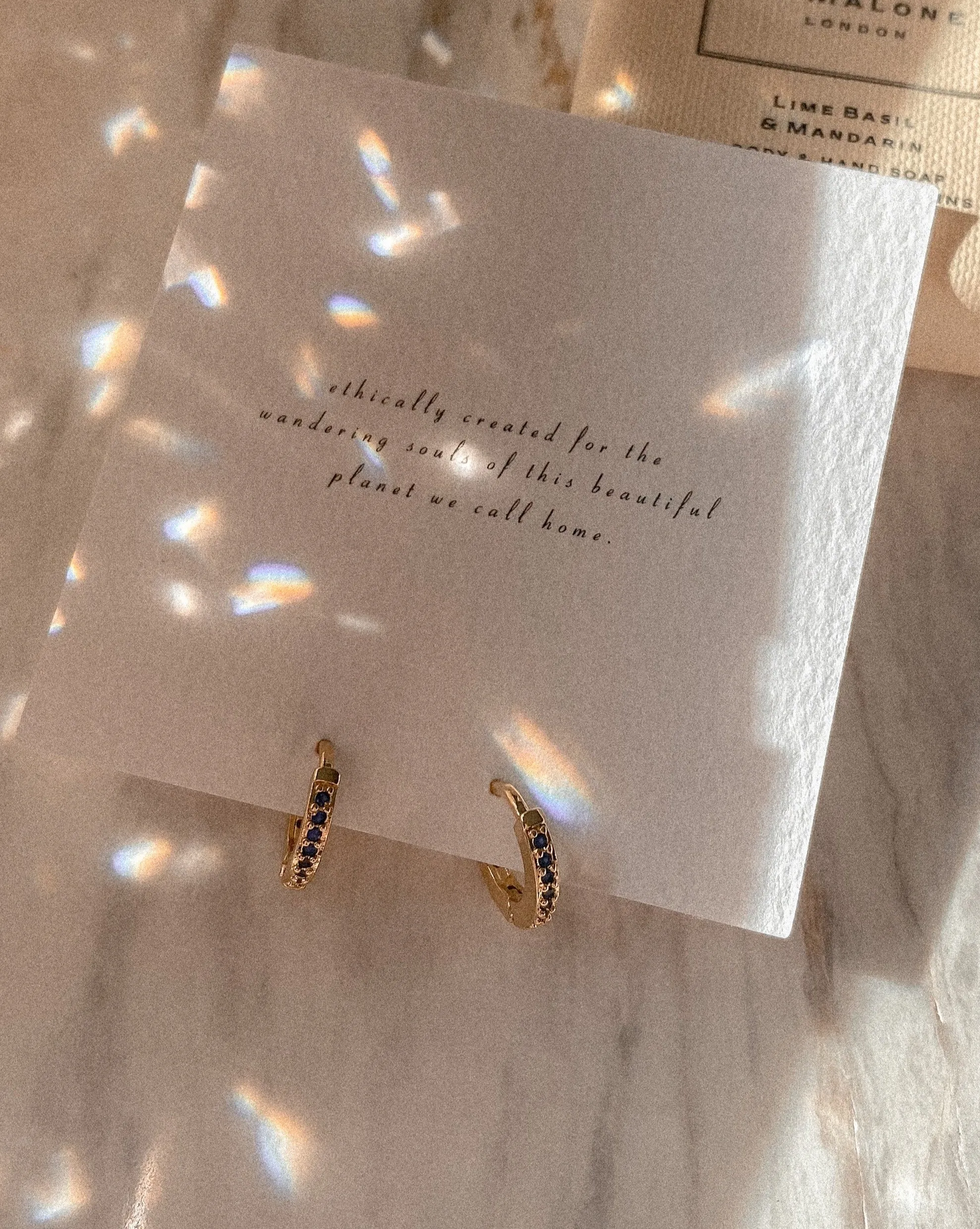 Sapphire Pavé Hoop sold by Midori Jewelry Co. product image thumbnail 3