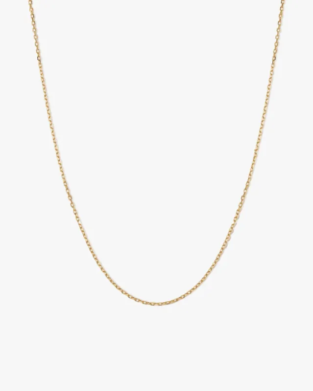 Flat Cable Chain Necklace in 14k Gold sold by Midori Jewelry Co.