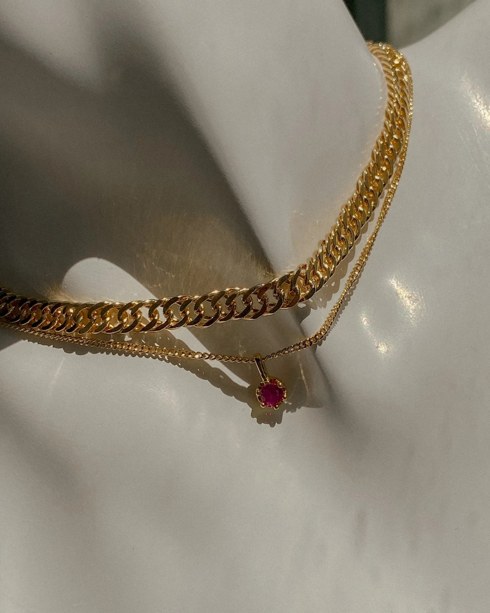 Ruby Solitaire Necklace sold by Midori Jewelry Co. product image thumbnail 2