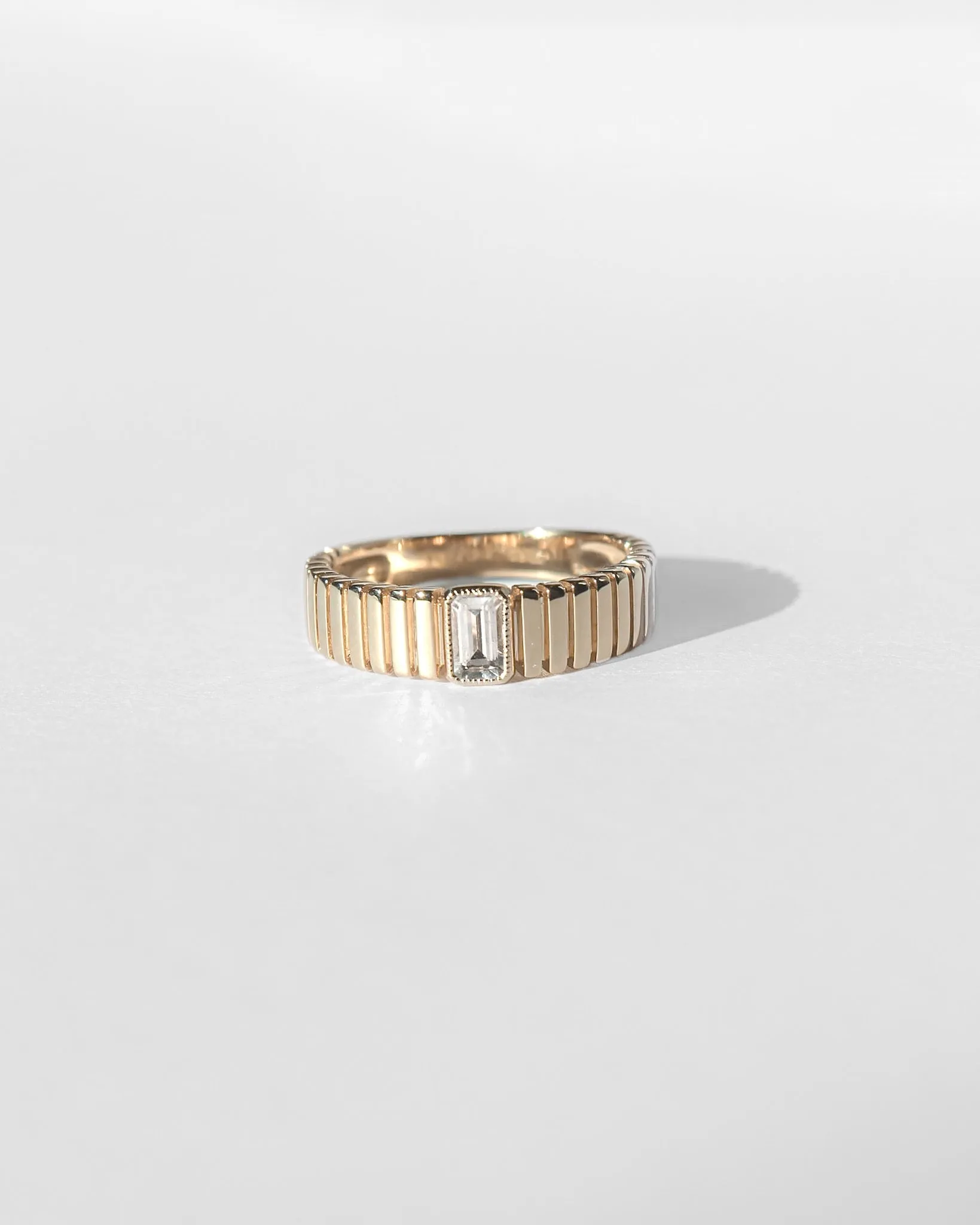 Venus Ribbed Ring in 9k sold by Midori Jewelry Co. product image thumbnail 4