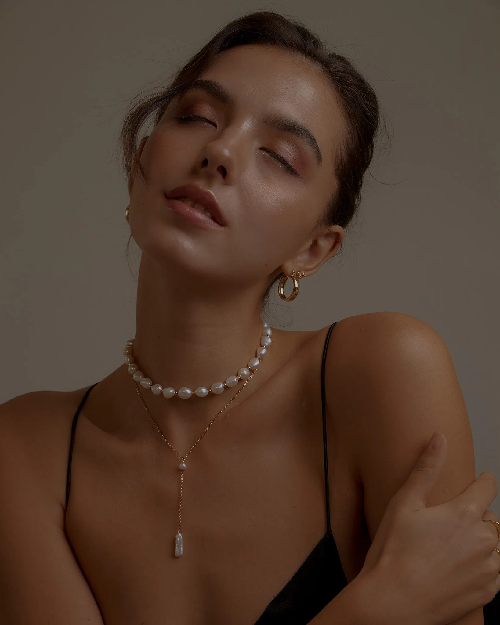 Elle Pearl Lariat Necklace sold by Midori Jewelry Co. product image thumbnail 2