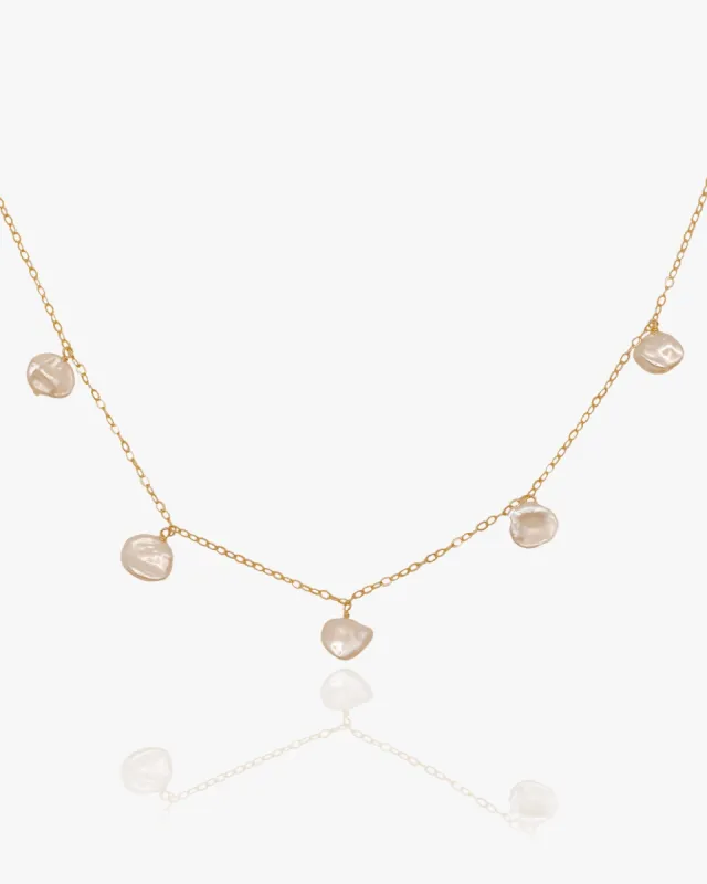 Positano Pearl Station Necklace sold by Midori Jewelry Co.