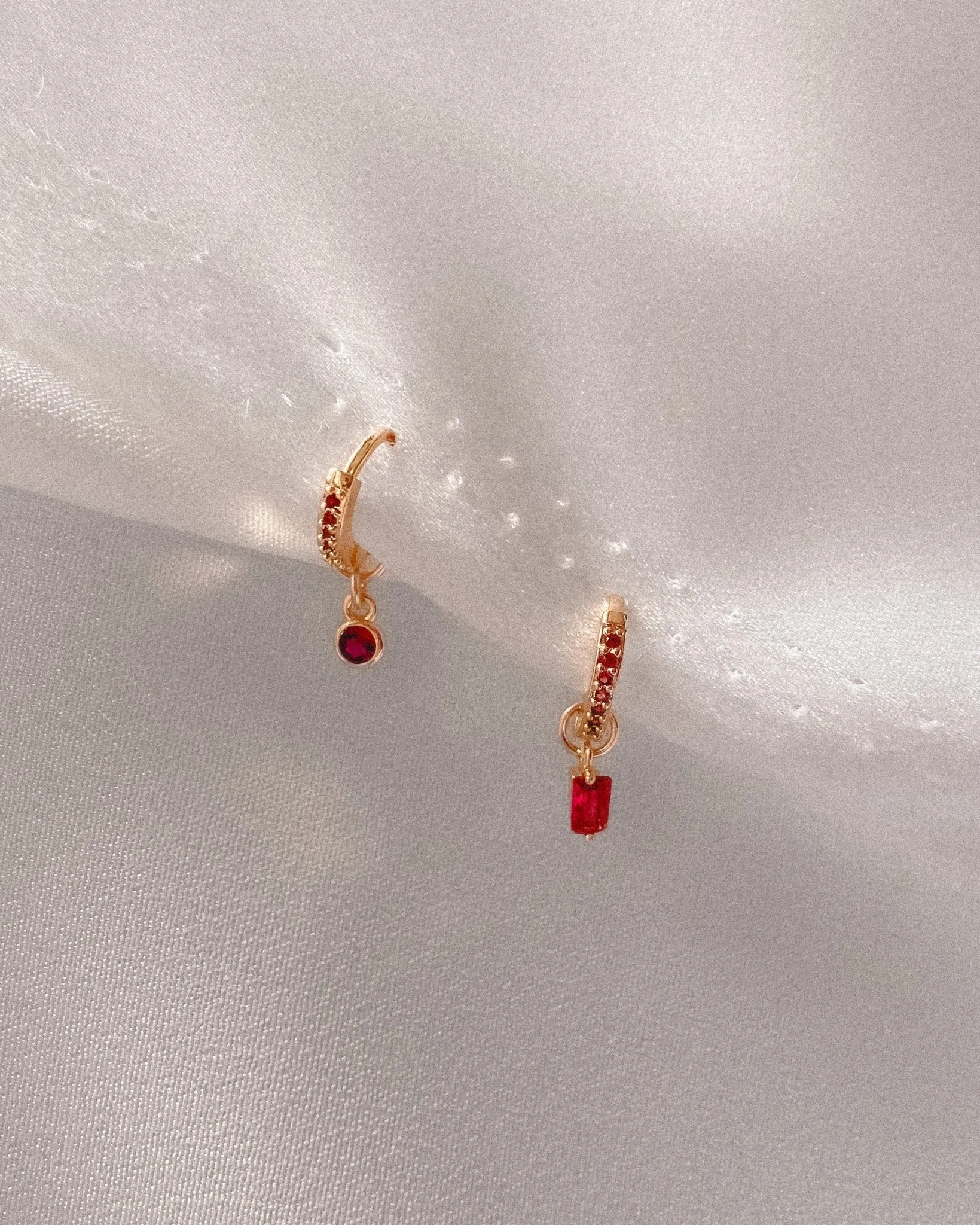 Ruby Pavé Hoop sold by Midori Jewelry Co. product image thumbnail 4