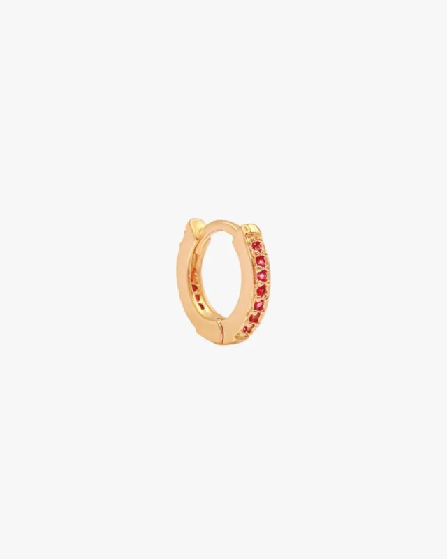 Ruby Pavé Hoop sold by Midori Jewelry Co.