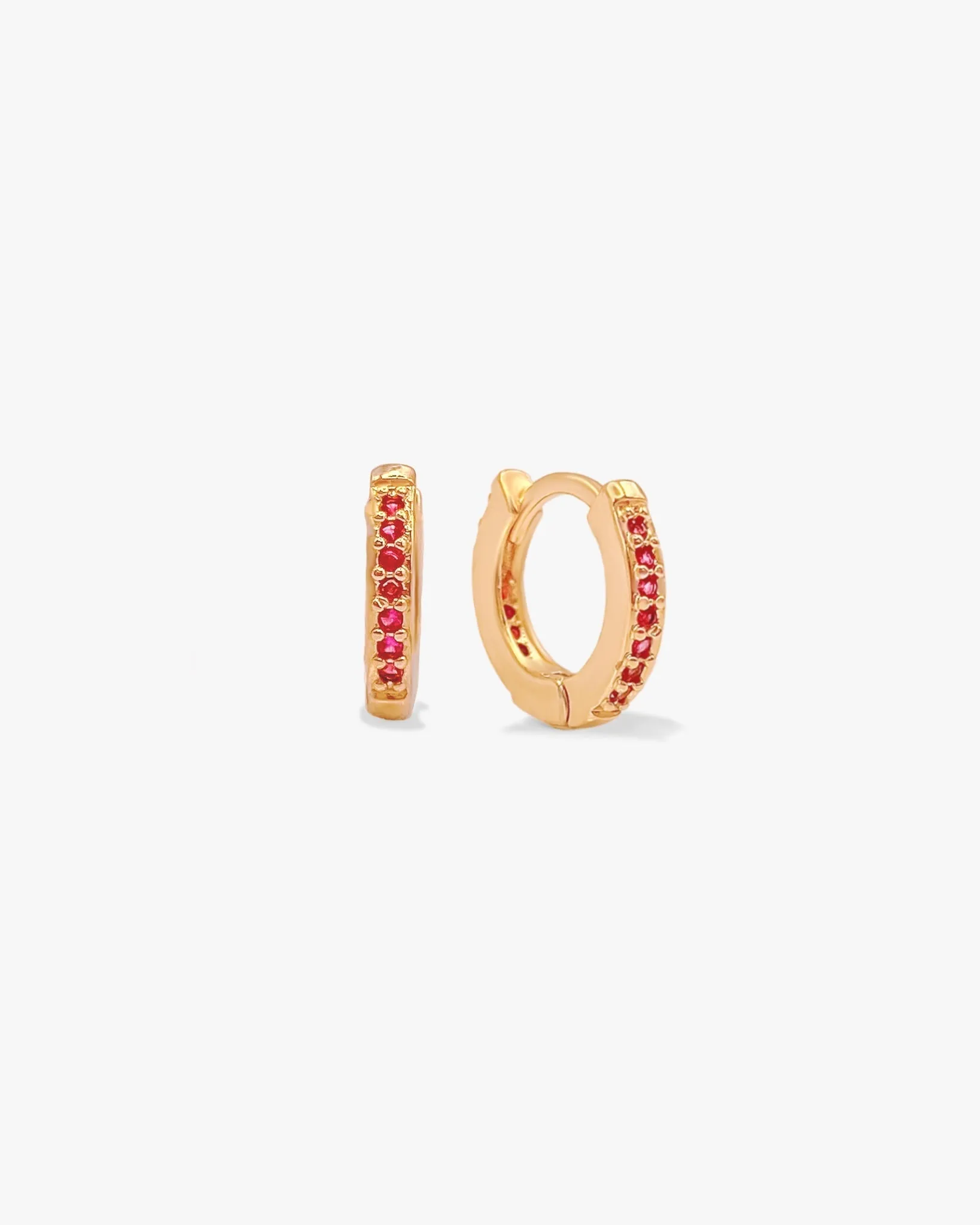 Ruby Pavé Hoop sold by Midori Jewelry Co. product image thumbnail 2