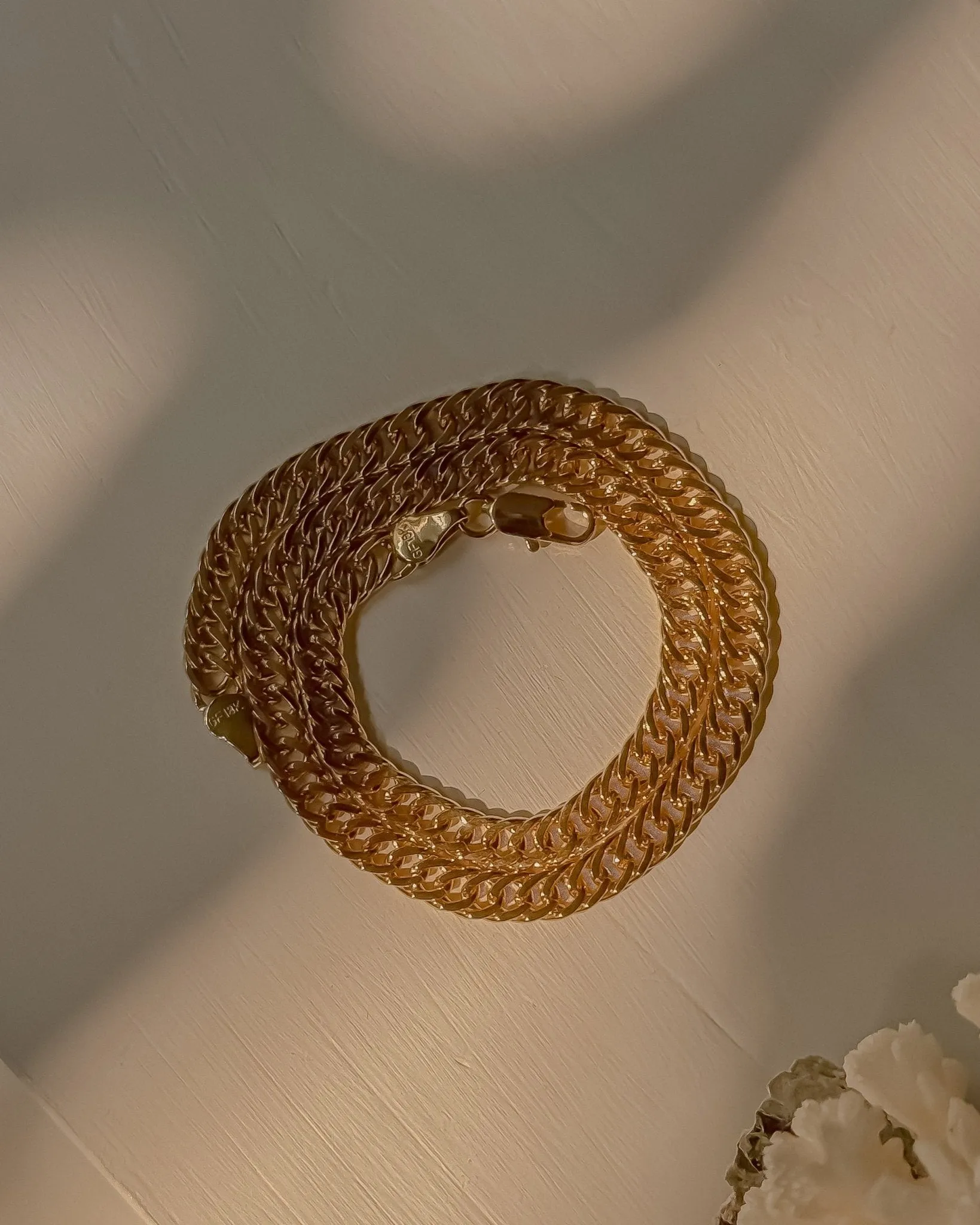 Double Cuban Chain Choker sold by Midori Jewelry Co. product image thumbnail 4