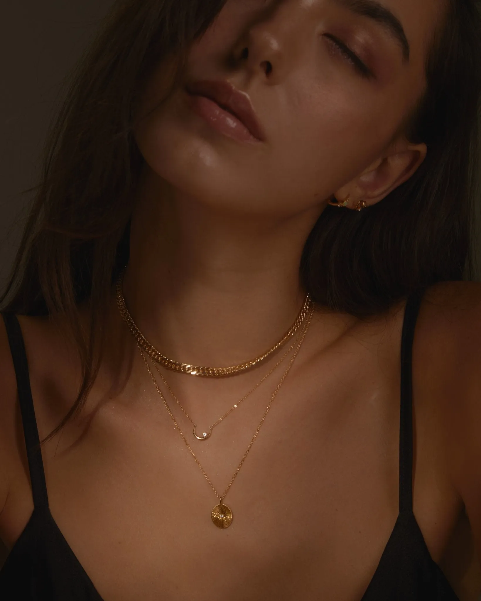 Double Cuban Chain Choker sold by Midori Jewelry Co. product image thumbnail 3