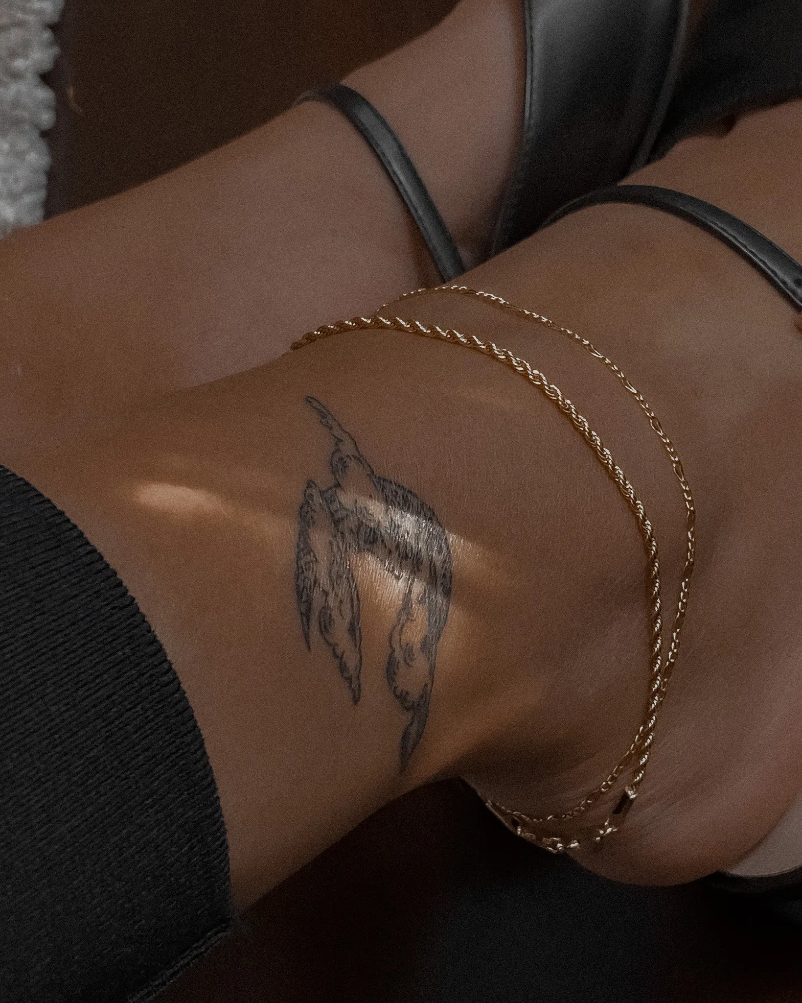 Figaro Chain Anklet sold by Midori Jewelry Co. product image thumbnail 3