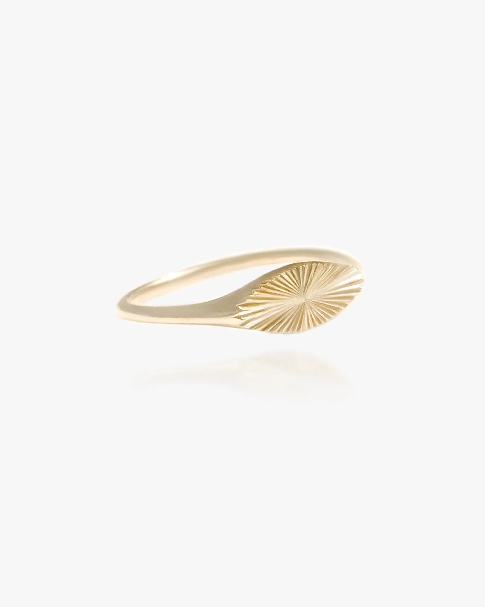Sunburst Signet Ring in 9k sold by Midori Jewelry Co.