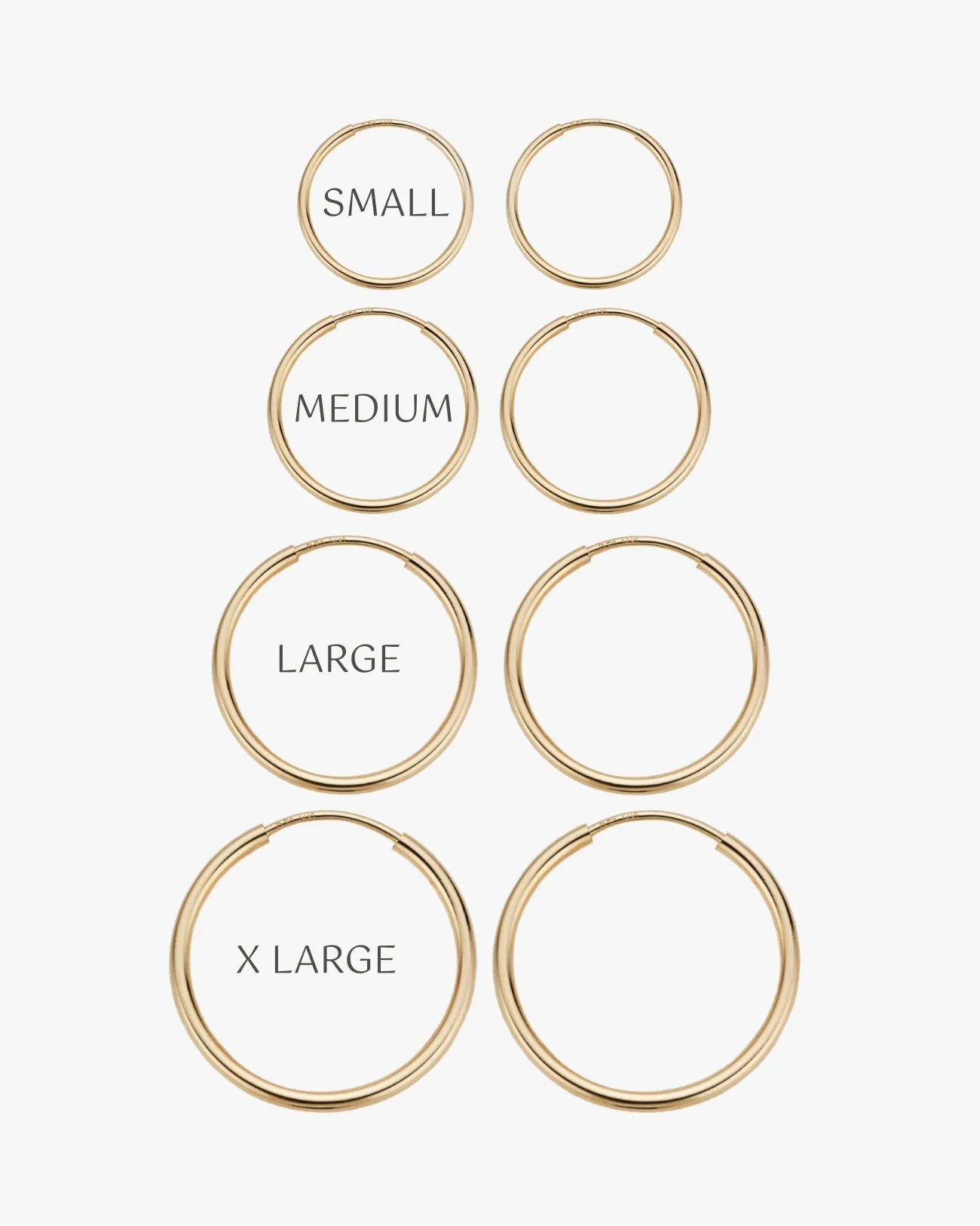 Extra Large Thin Infinity Hoops sold by Midori Jewelry Co. product image thumbnail 2