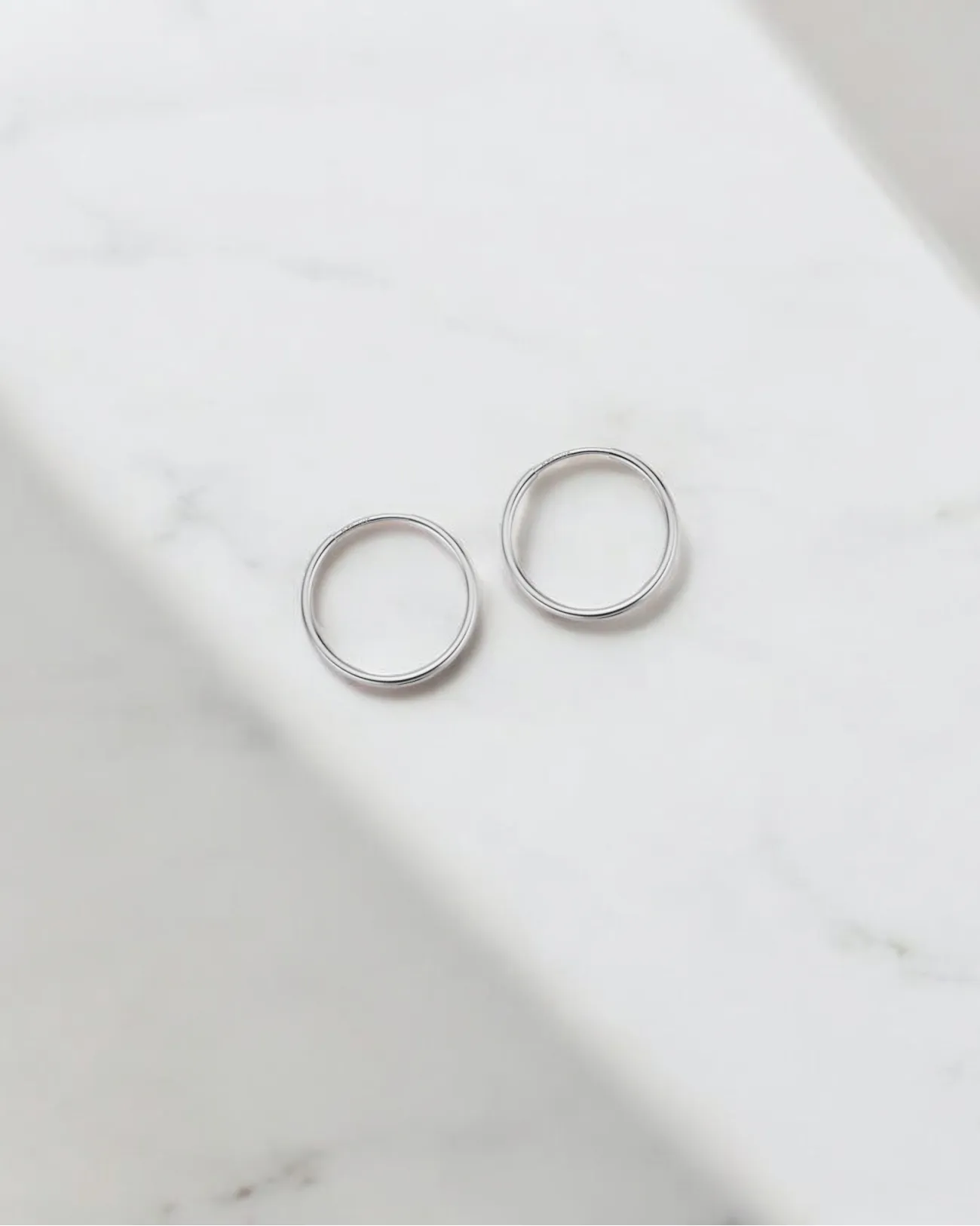 Small Thin Infinity Hoops in Silver sold by Midori Jewelry Co. product image thumbnail 3