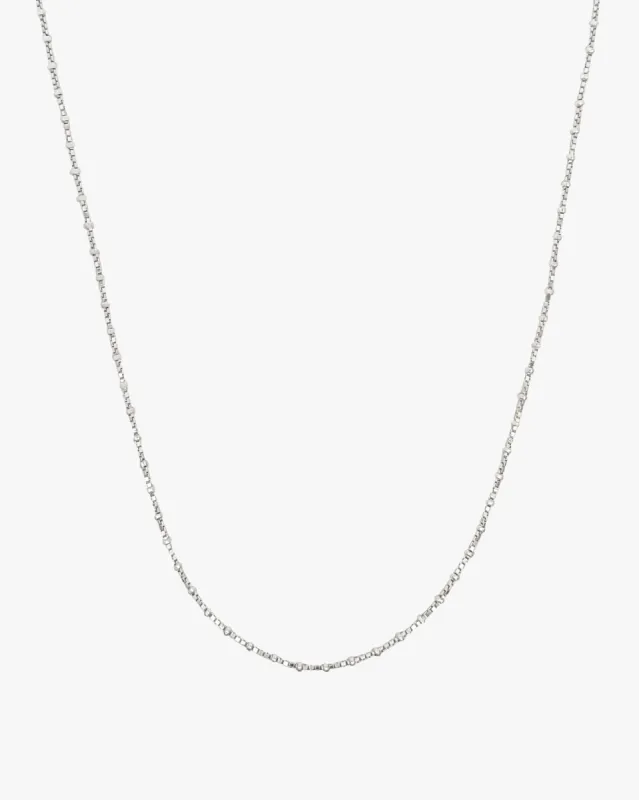 Satellite Chain Necklace in Silver sold by Midori Jewelry Co.