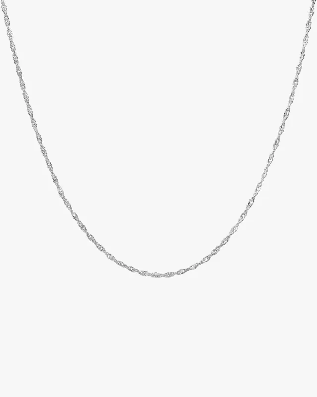 Singapore Rope Chain Necklace sold by Midori Jewelry Co.