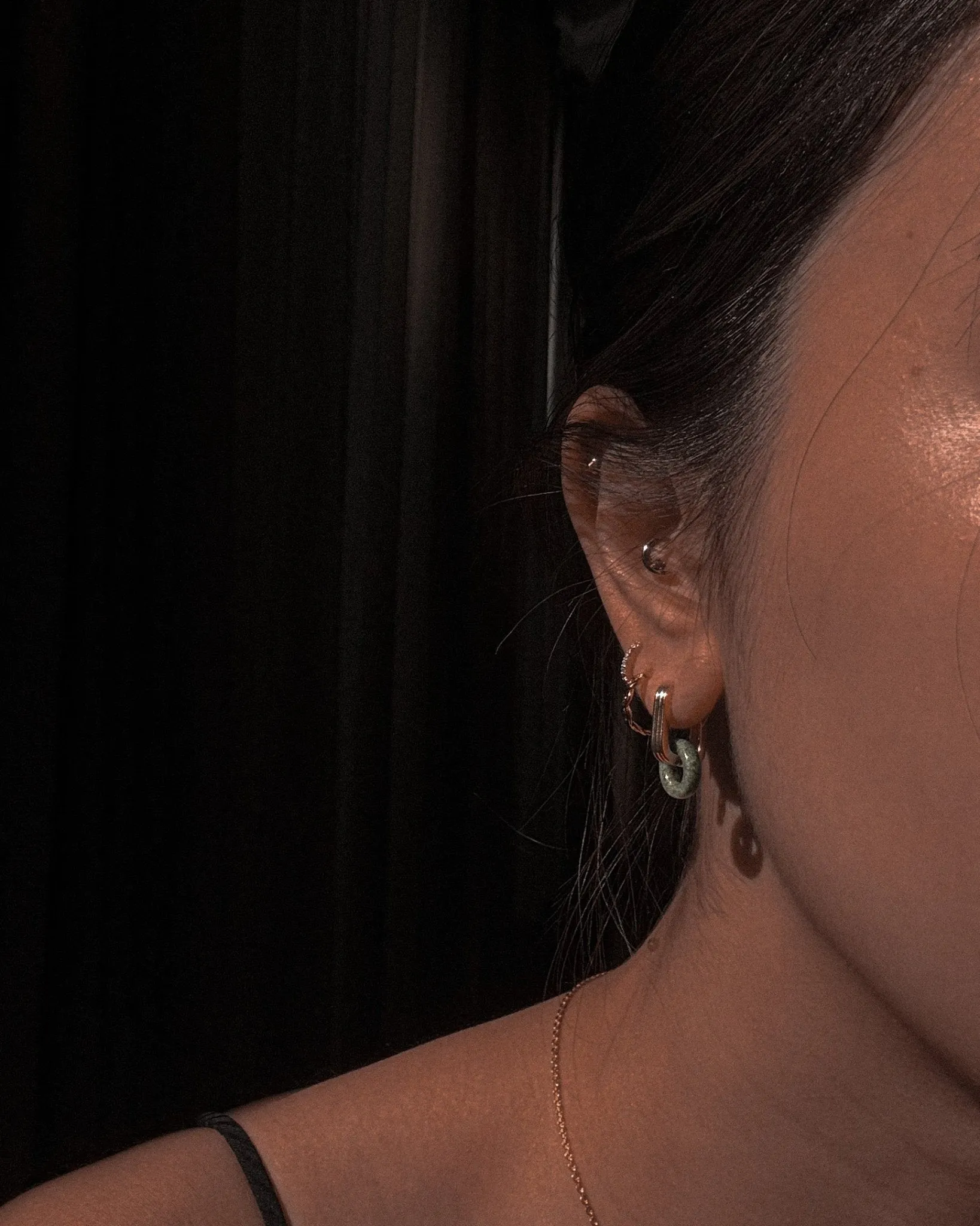 Jade Drop Earrings sold by Midori Jewelry Co. product image thumbnail 3