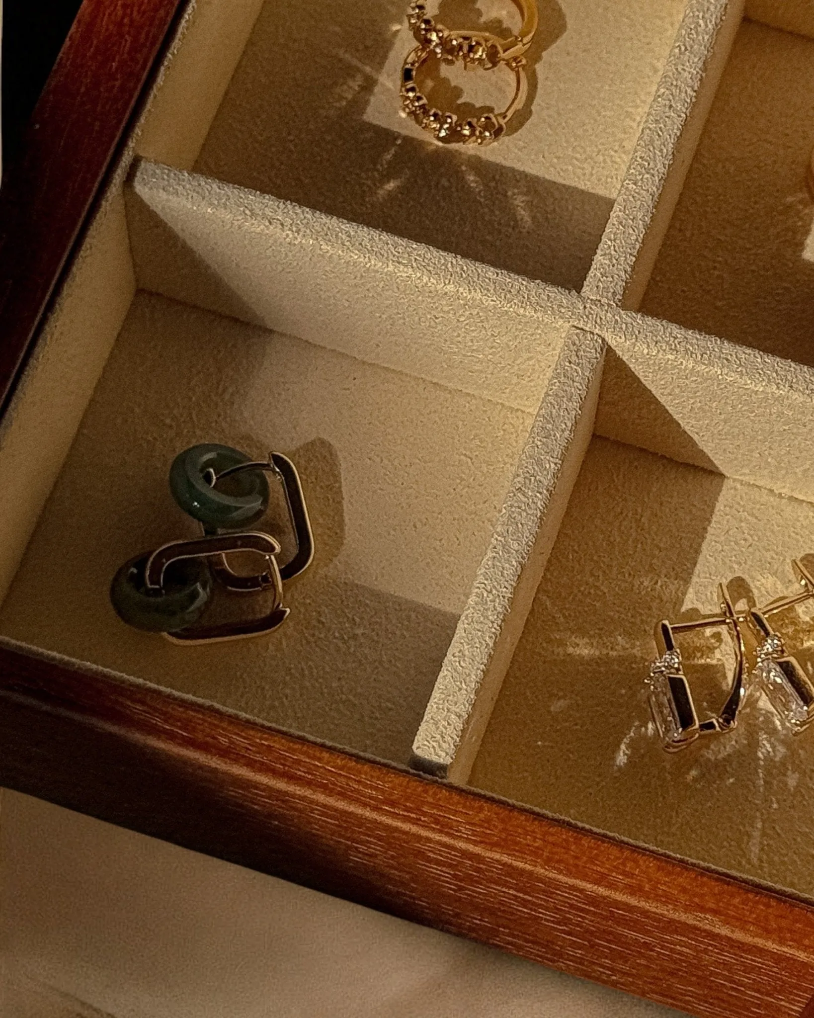 Jade Drop Earrings sold by Midori Jewelry Co. product image thumbnail 4