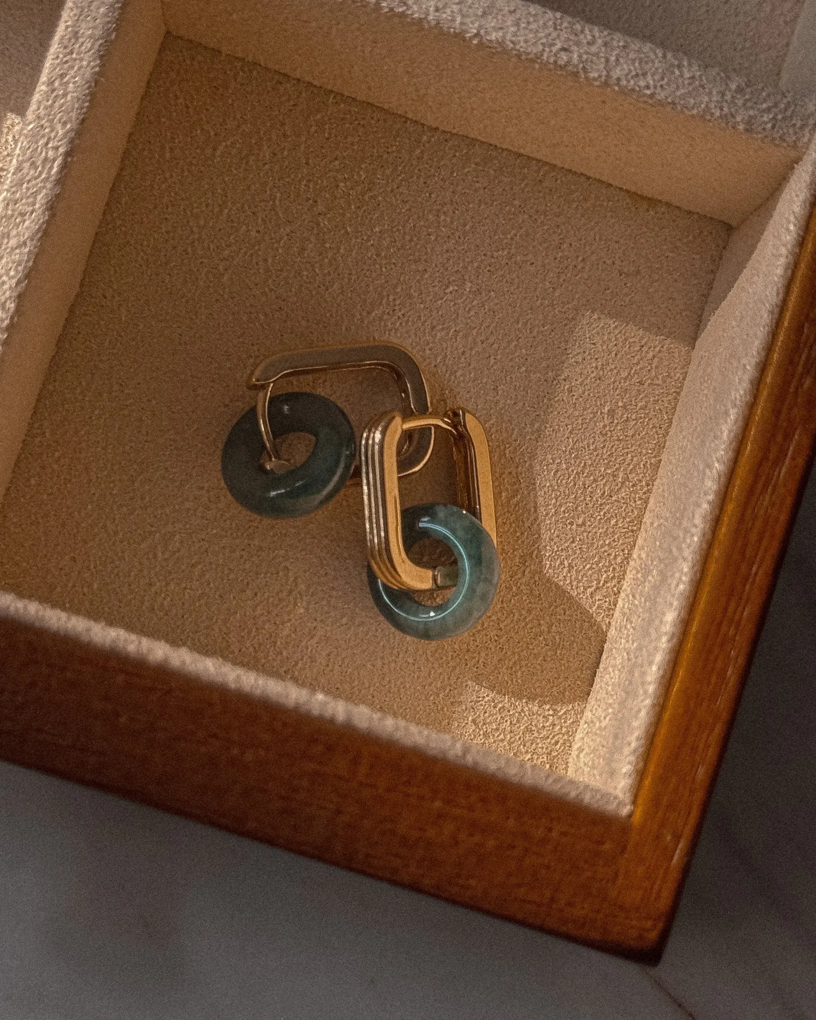 Jade Drop Earrings sold by Midori Jewelry Co. product image thumbnail 5