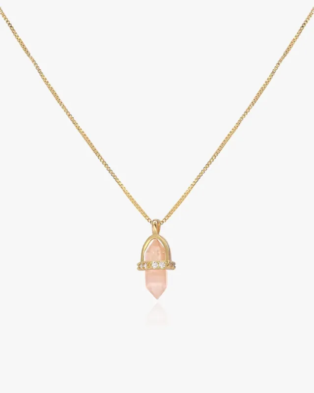 Rose Quartz Self-Love Necklace sold by Midori Jewelry Co.